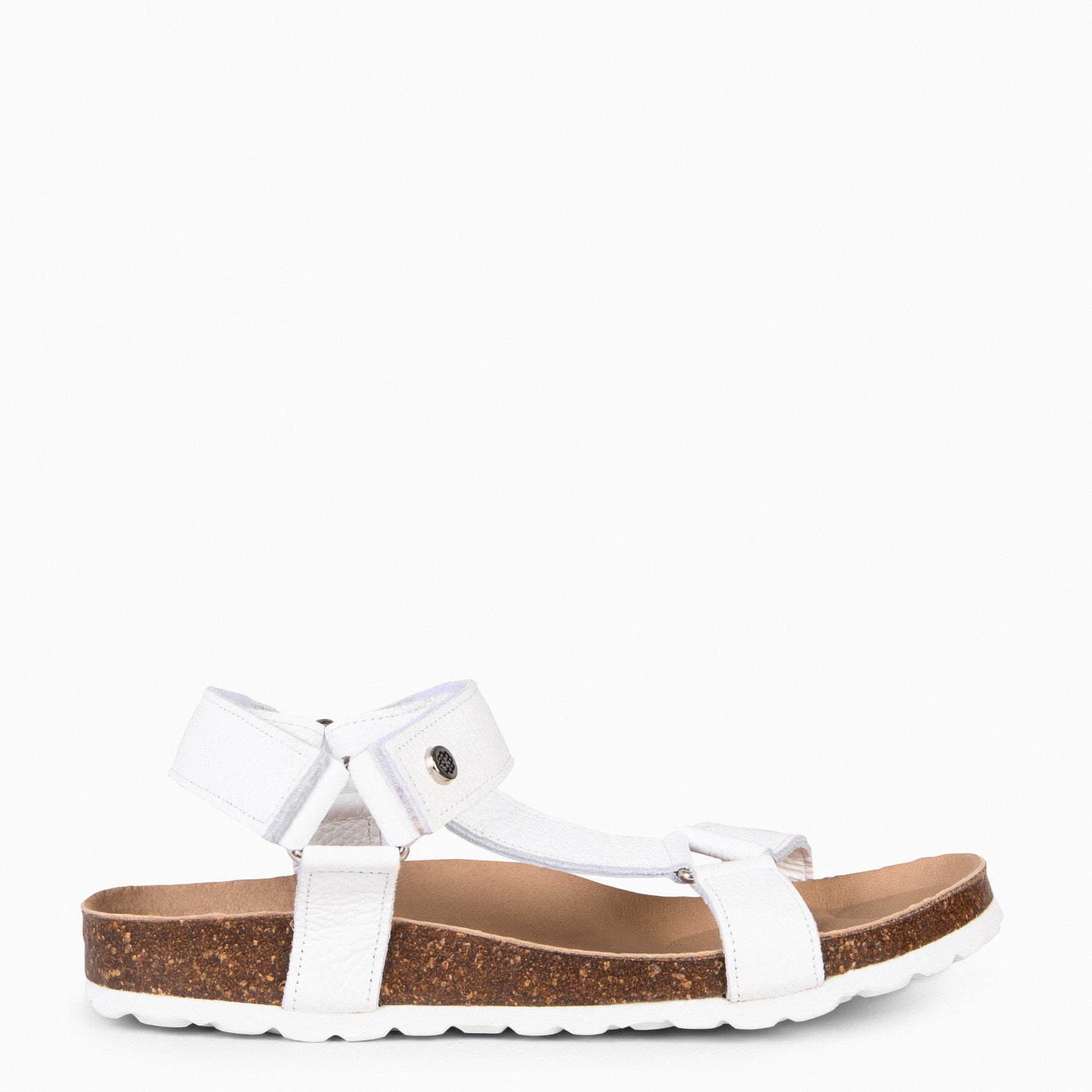 LAURA – WHITE Comfortable Flat Sandals 