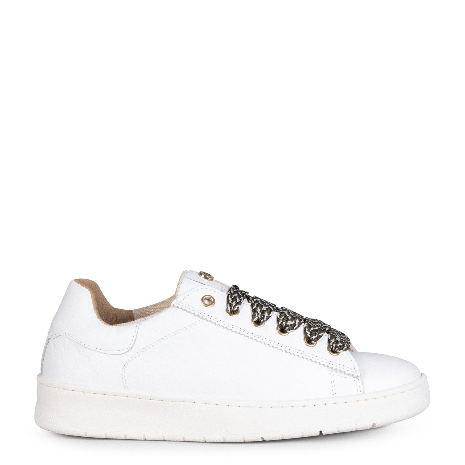 MARSELLA - Sneakers blancas cordones intercambiables KAKI