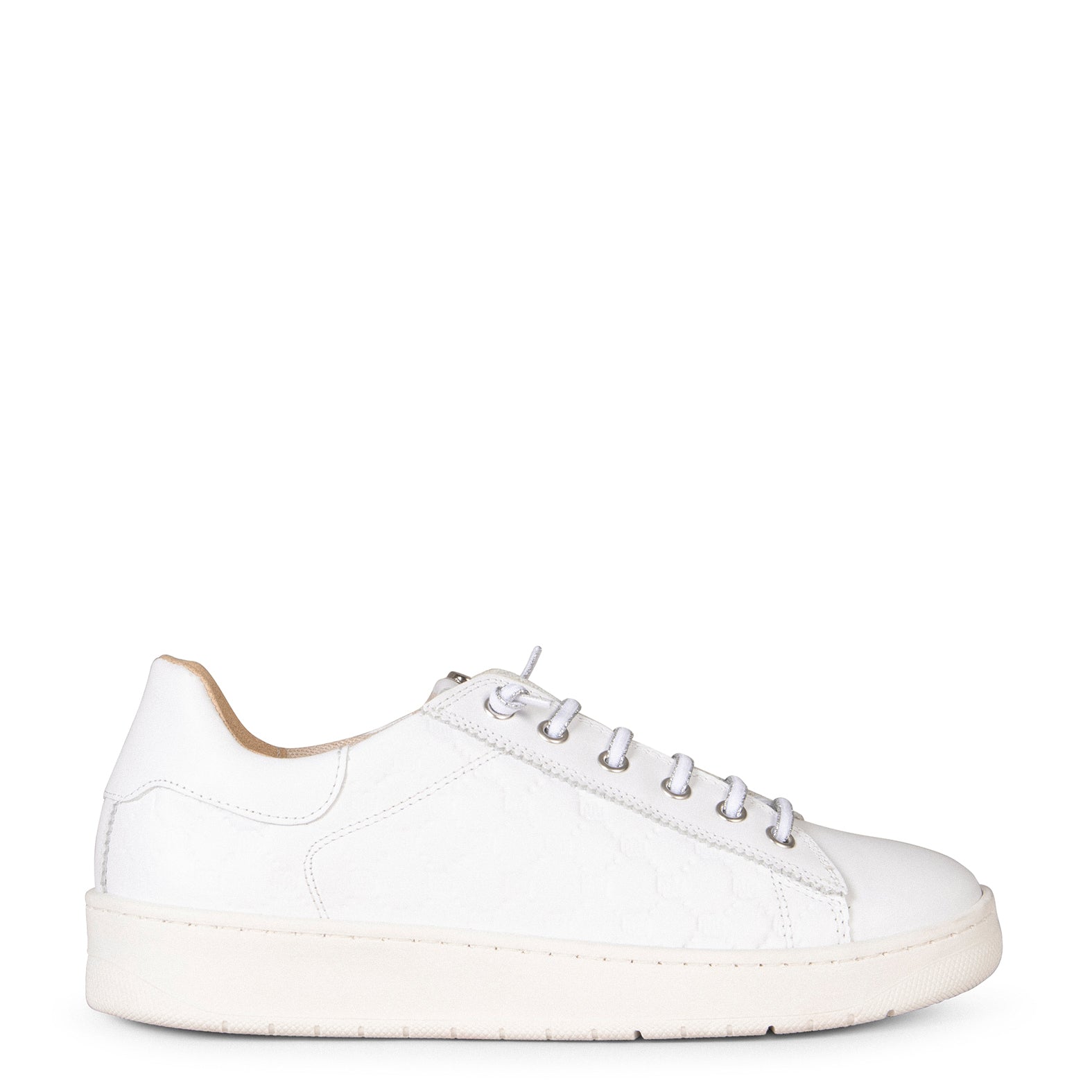 LILLE – Deportivas para vestir BLANCO con cordones PLATA