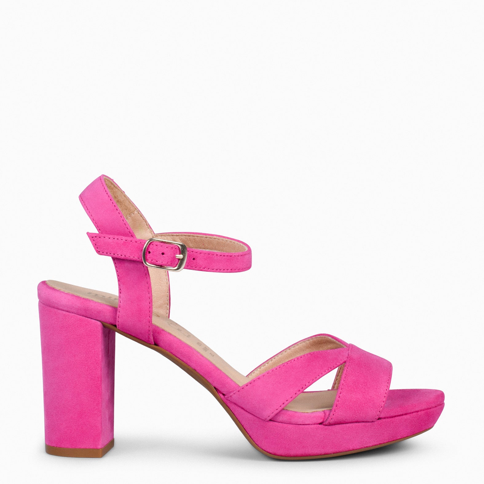 Fucsia Marypaz Zapatos Fucsia Tacón Ancho Tacon Ancho Sandalias