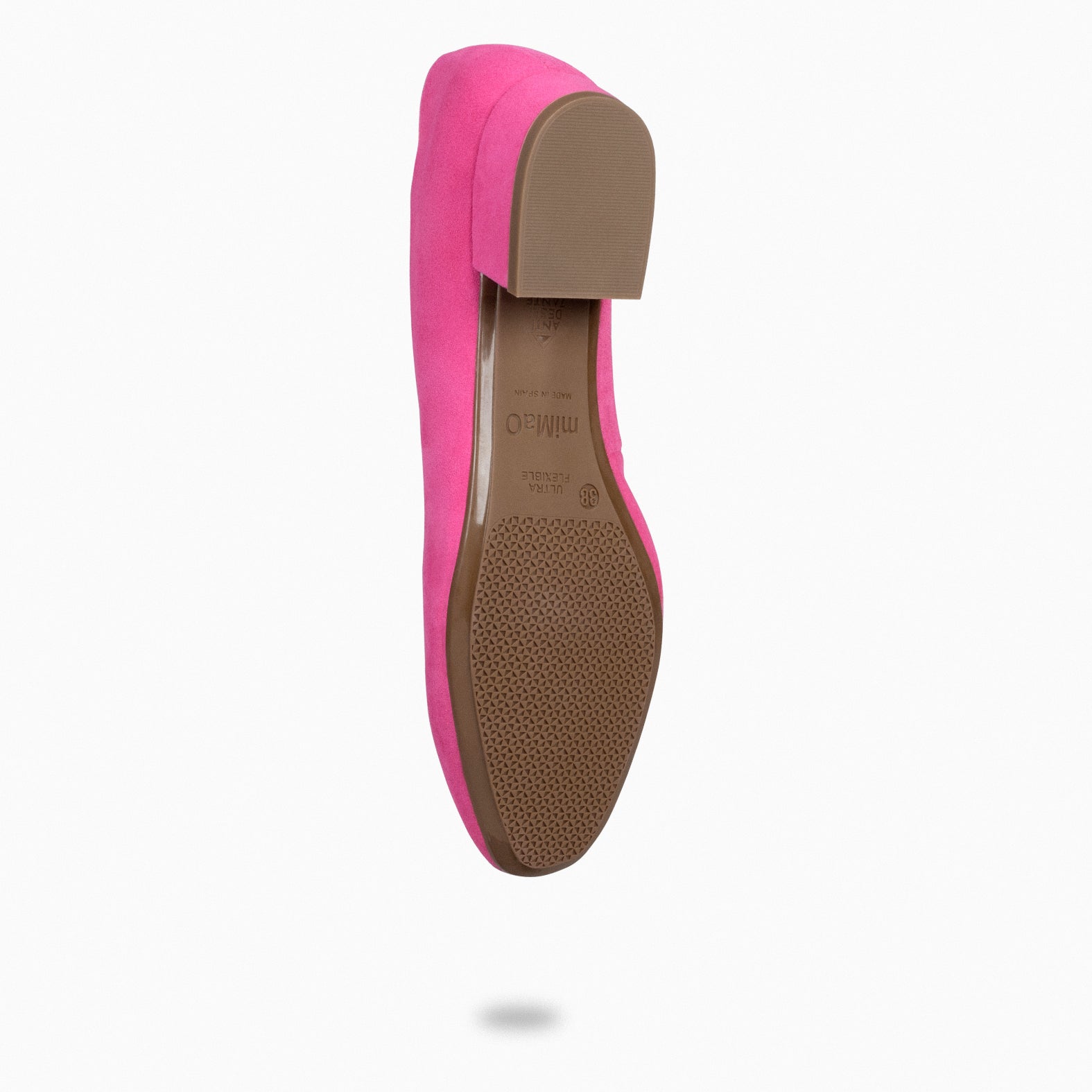 URBAN XS –  PINK low-heeled suede shoes