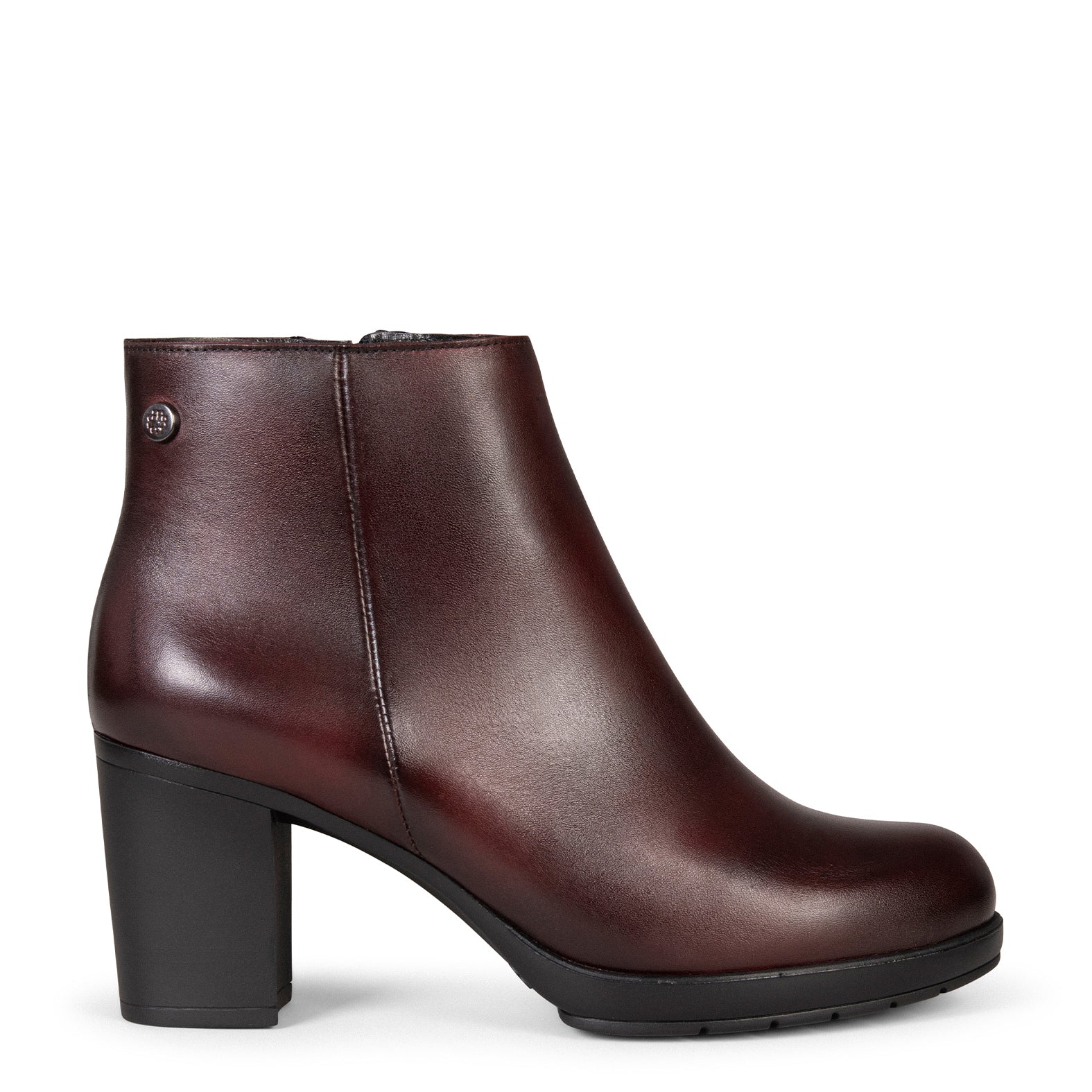 ZAGREB – BURGUNDY Leather Booties