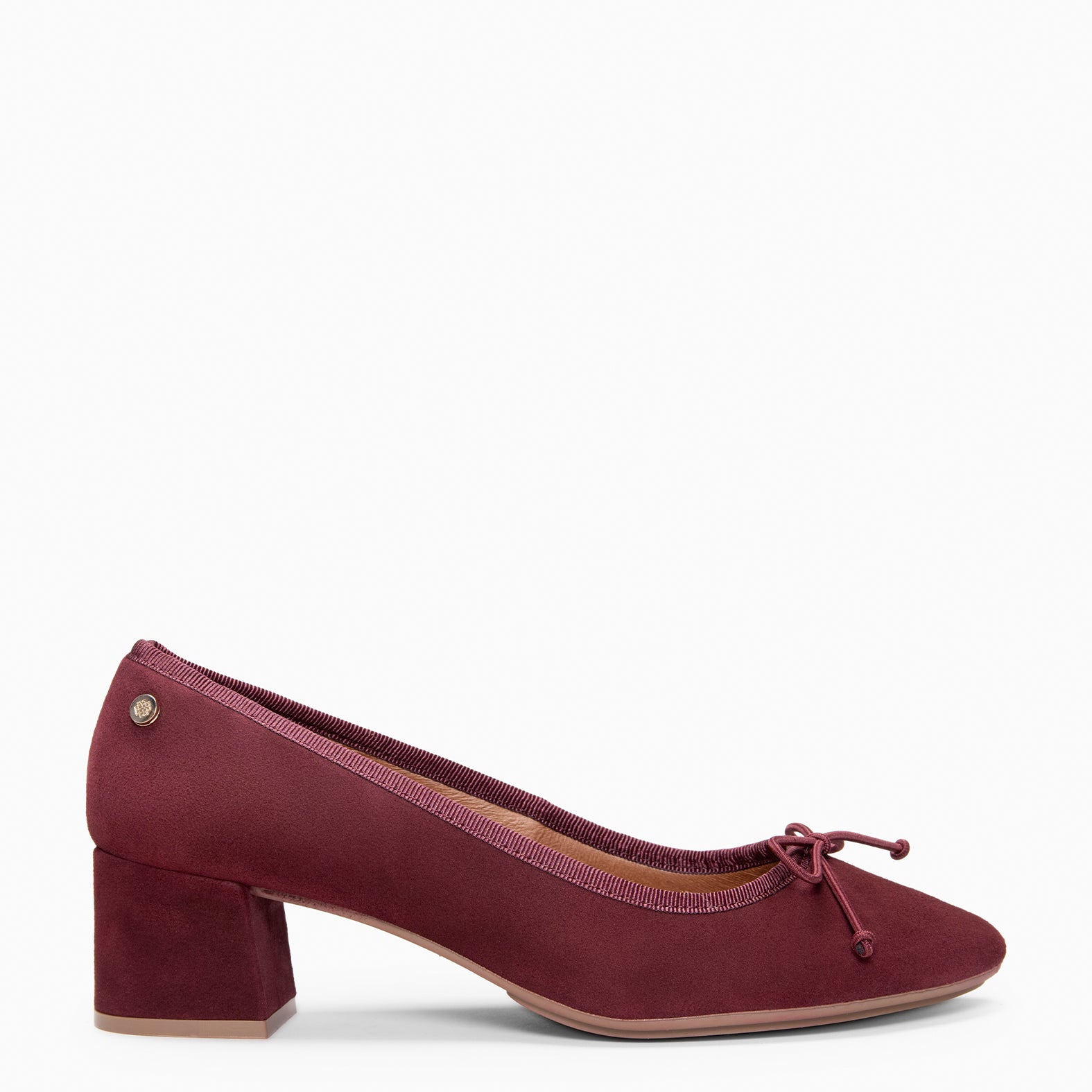 KIRIÉ - BURGUNDY Low-heel ballerinas
