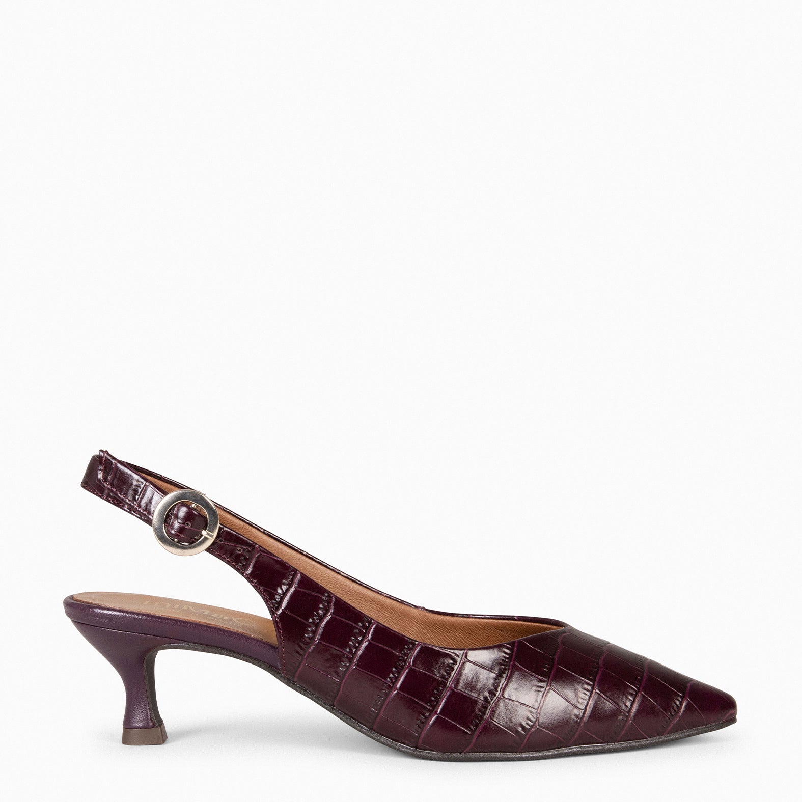 GRETA – BURGUNDY Slingback high heel