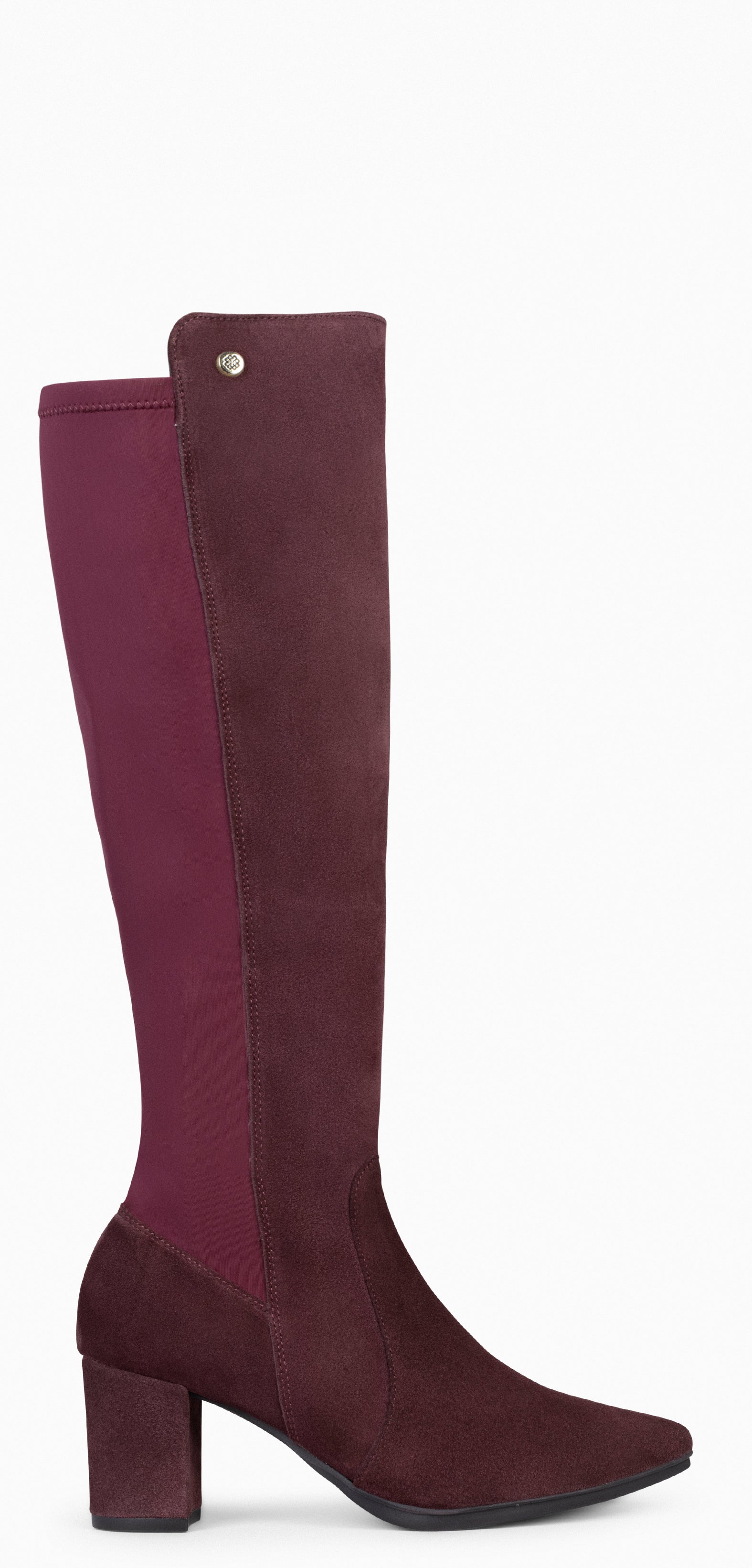 SUNSET – Botas con Tacón con elástico BURDEOS