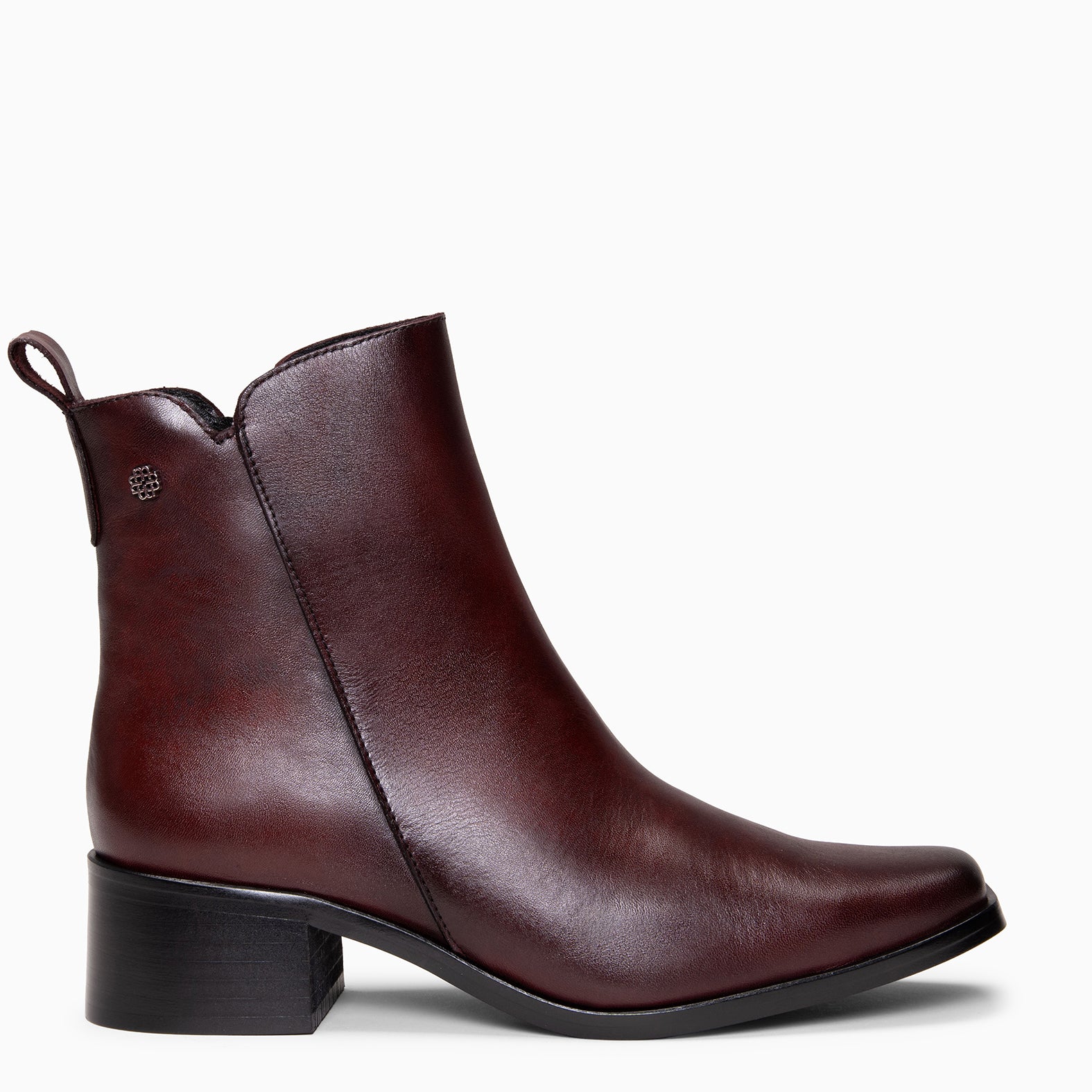 BERLIN - Botines bajos de mujer de piel BURDEOS