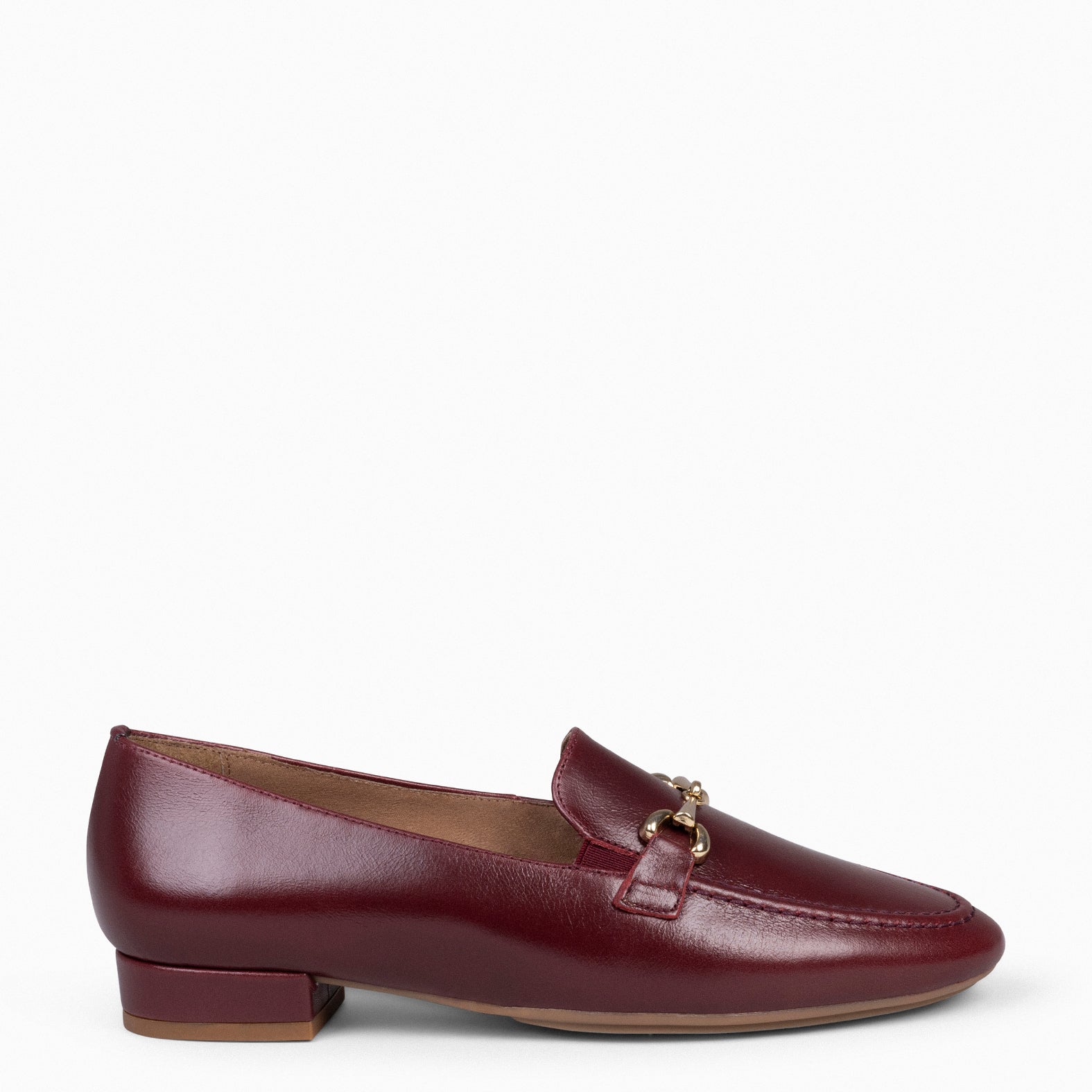 STYLE Mocassins pour femme avec d tail m tallique BORDEAUX