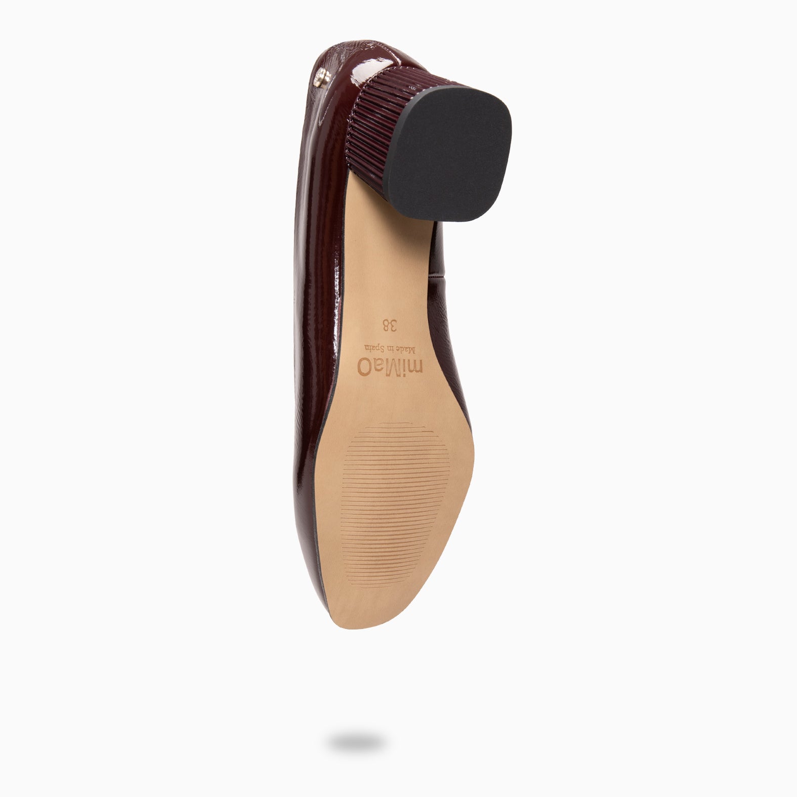 SUSY - Zapato de tacón medio texturizado BURDEOS