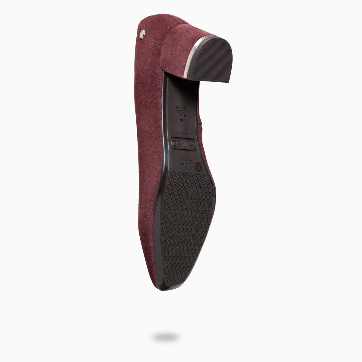 DORI - BURGUNDY Heeled shoes with gold detail