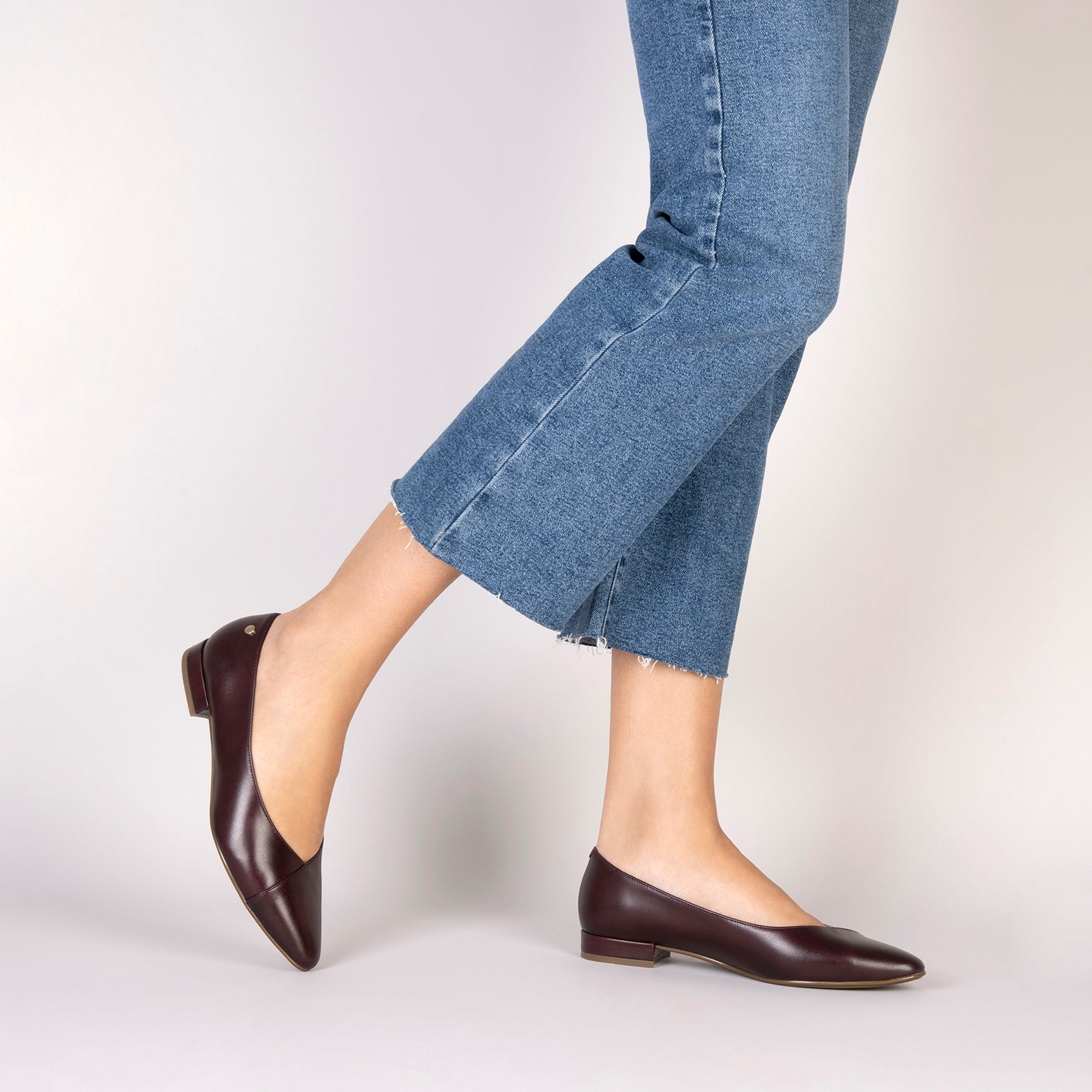 MARIE - Bailarinas tacón bajo BURDEOS