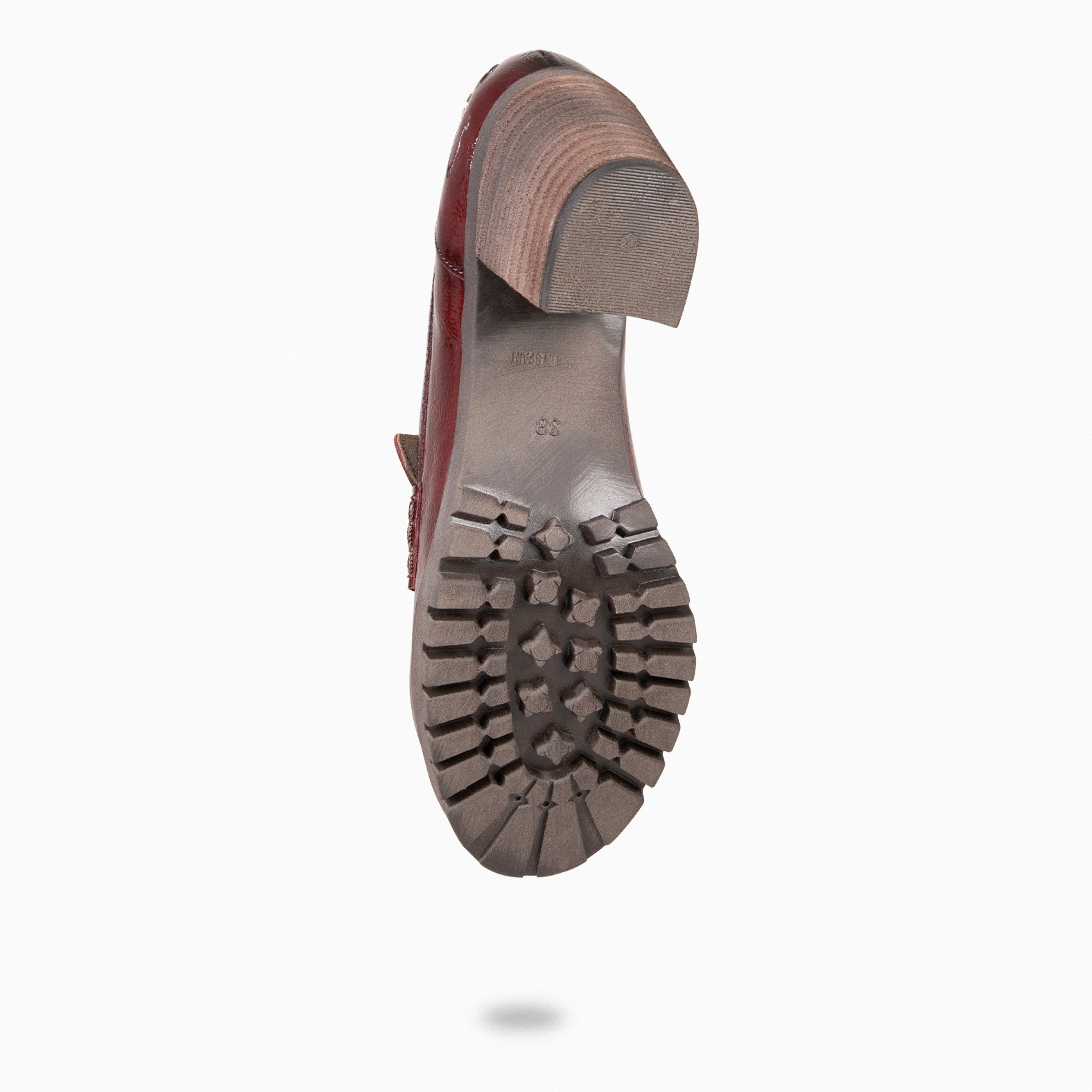 TREND S – BURGUNDY mid heel moccasins