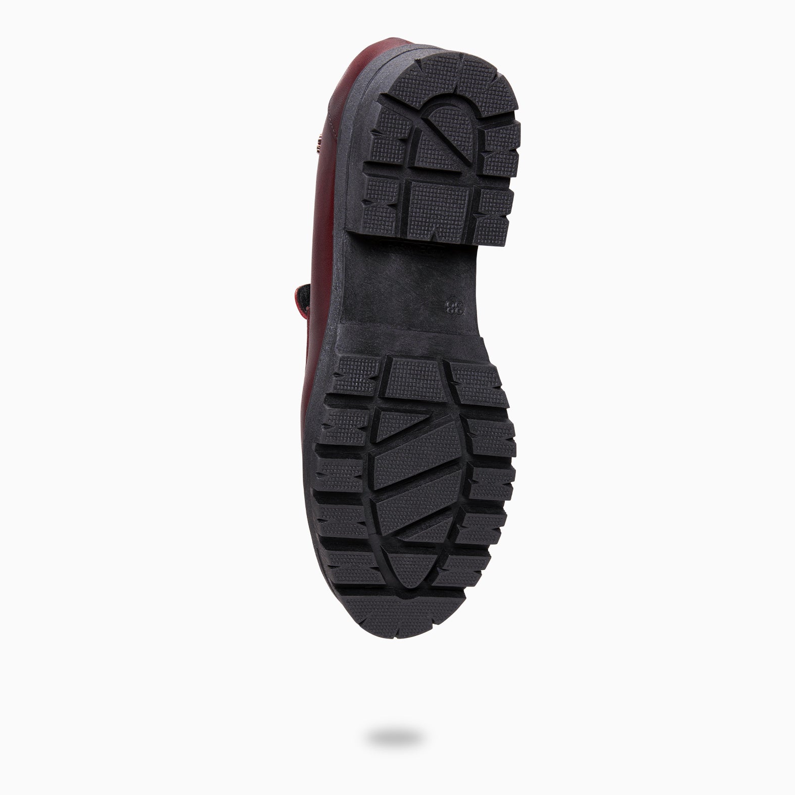 TRAVIS - Mocasin de piel de napa cepillada BURDEOS