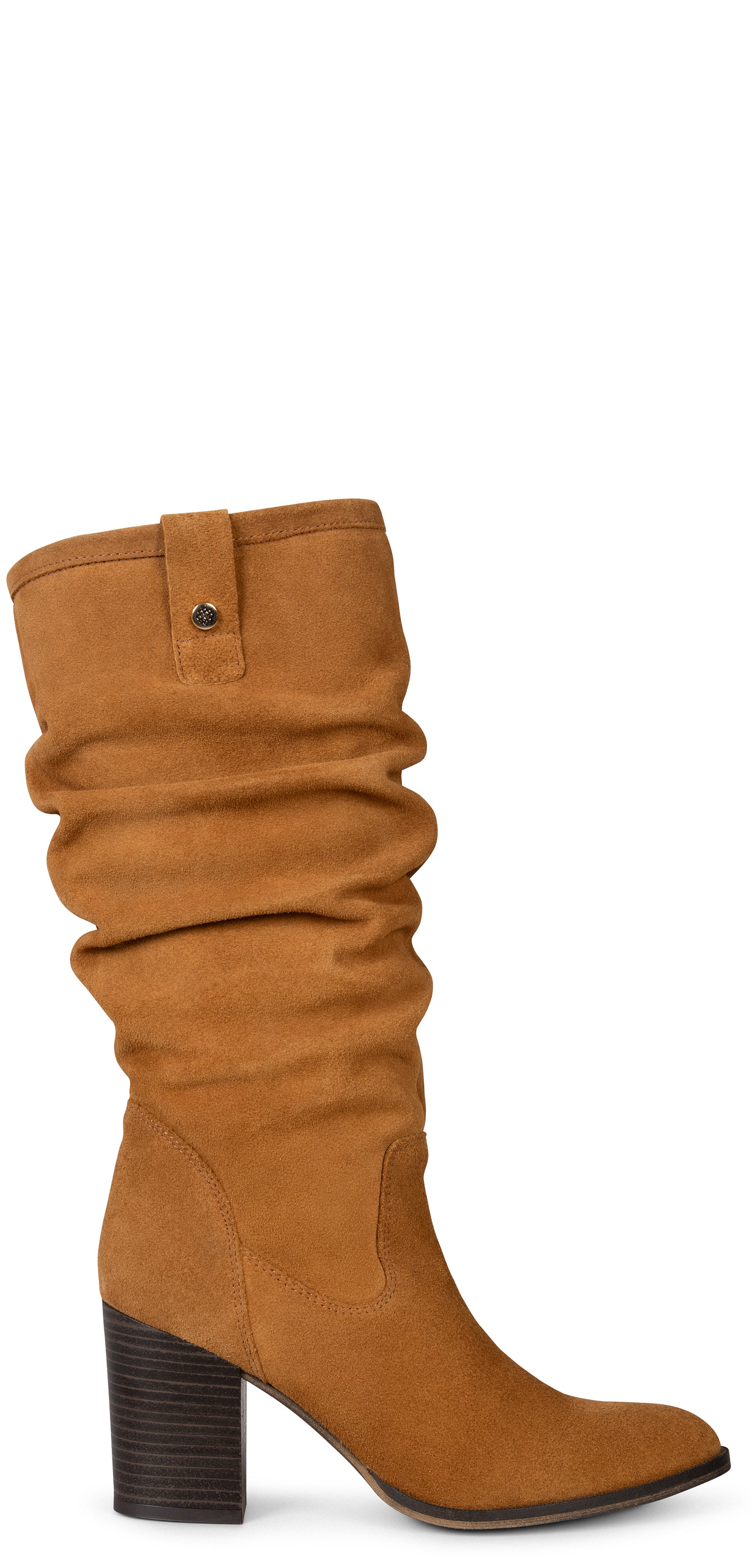 VILNA – Botas altas con tacón CAMEL