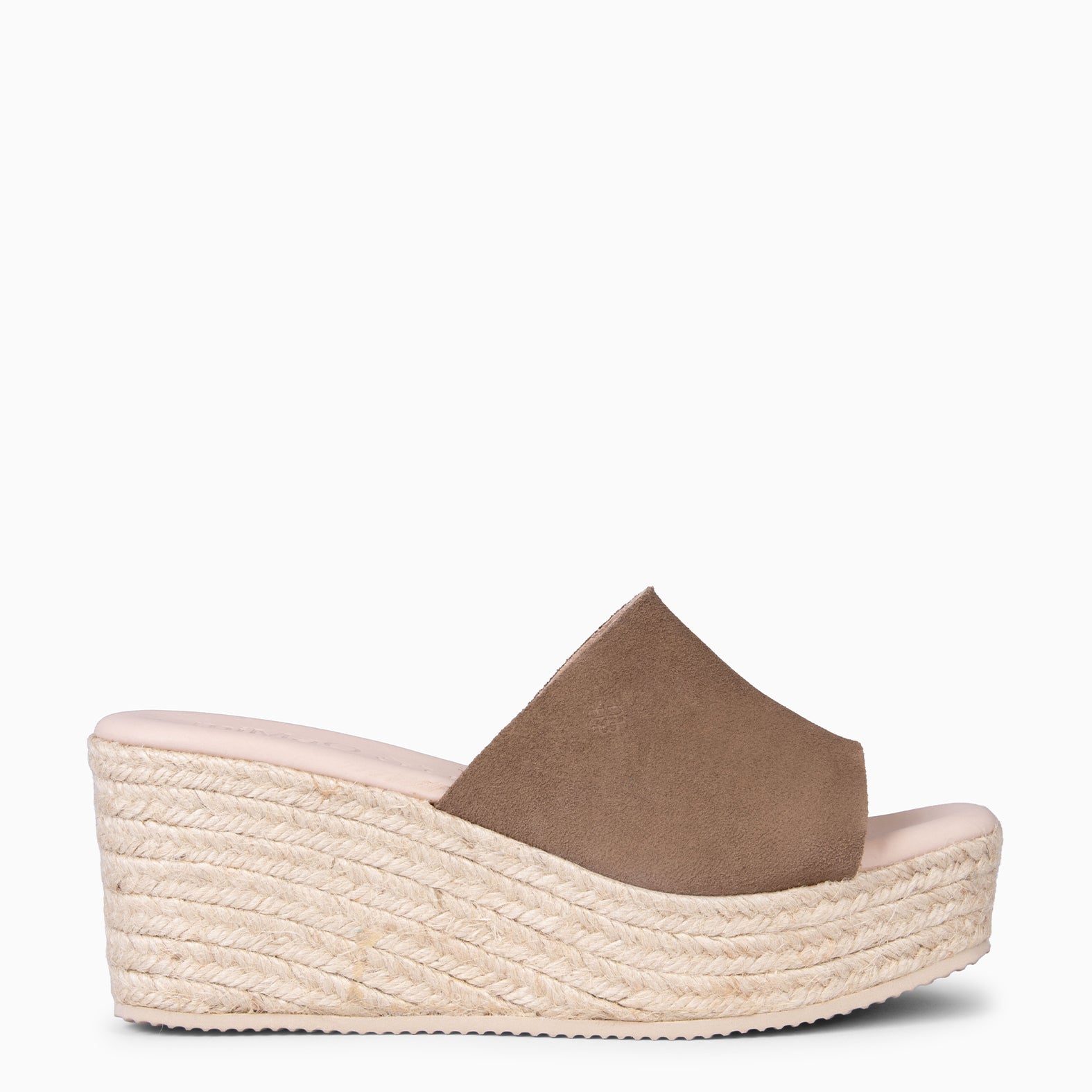 MAIRA - Cuñas con plataforma de esparto TAUPE
