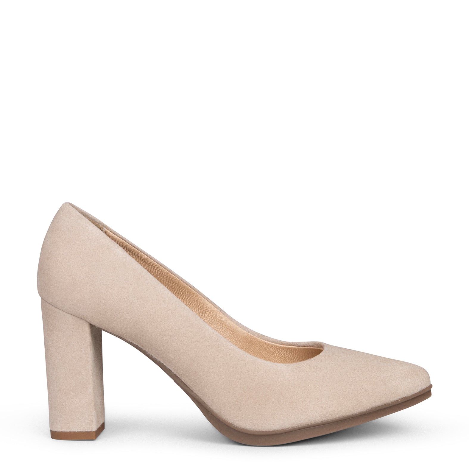 URBAN – SAND Suede high-heeled shoes 