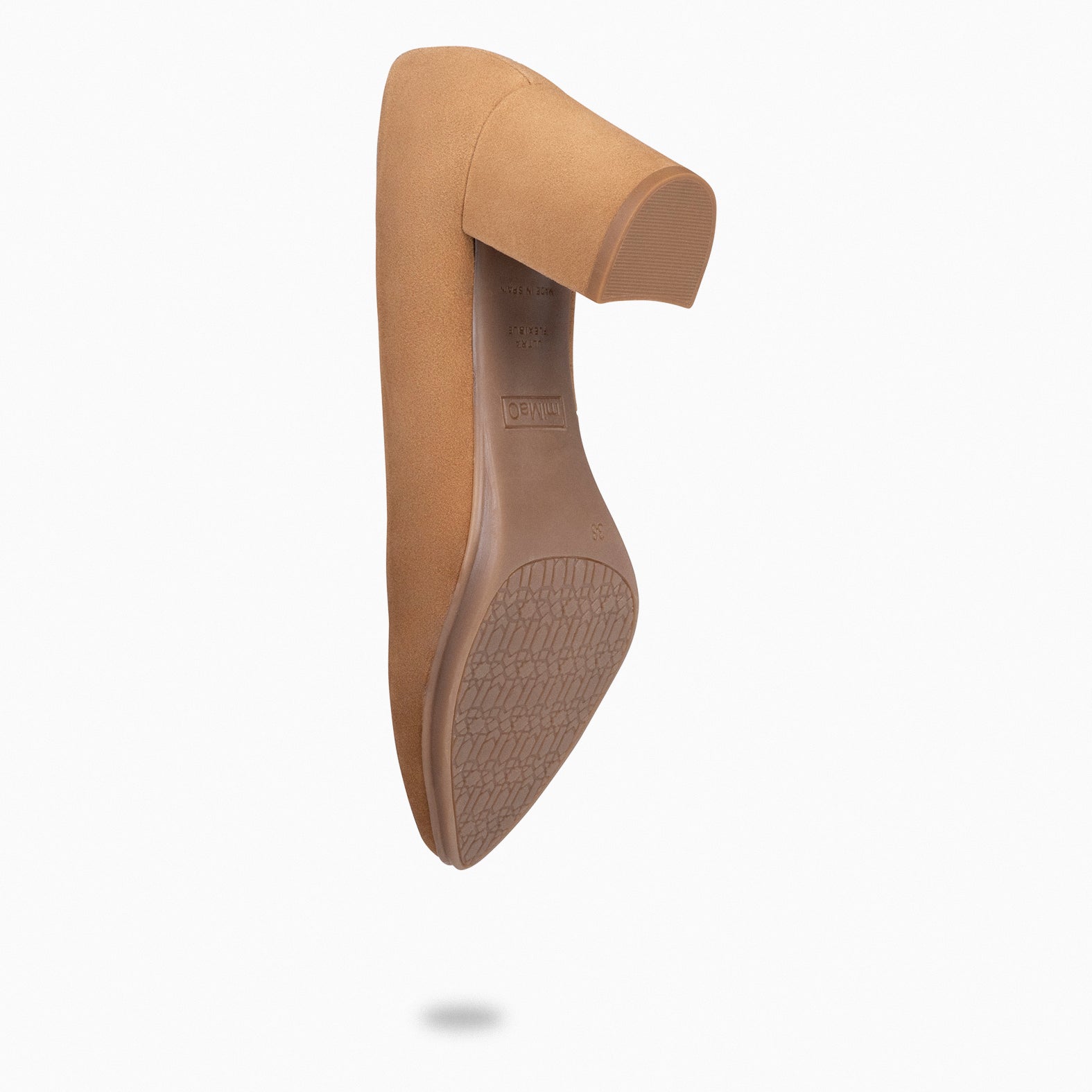 URBAN S - Sapatos de salto médio em camurça CAMEL