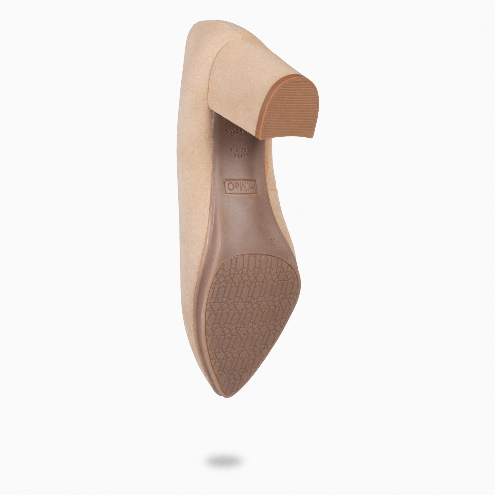 URBAN S – BEIGE Suede Mid-Heeled Shoes 
