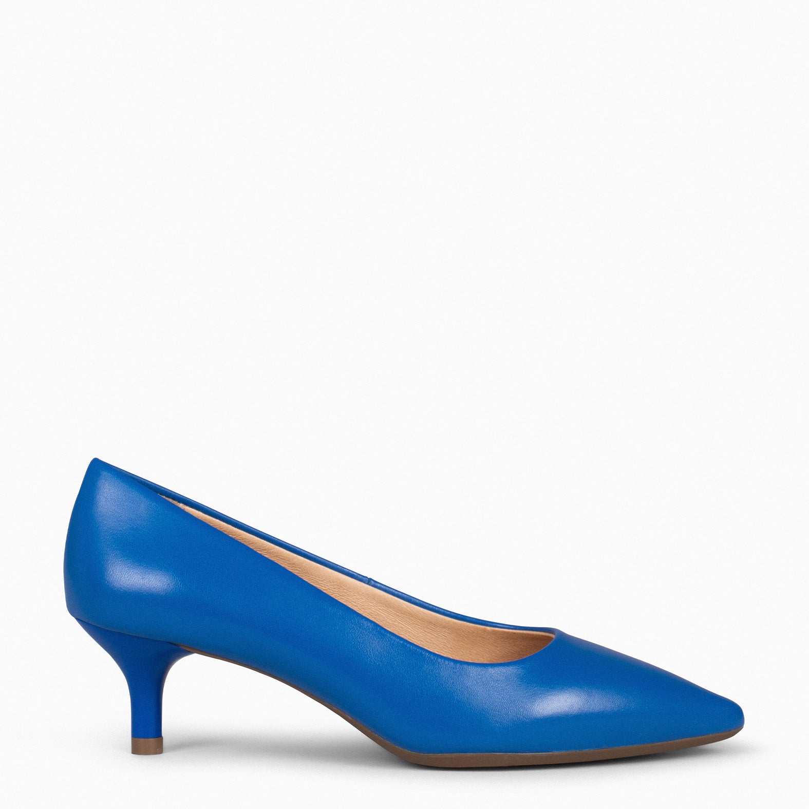 URBAN KITTEN – BLUE nappa leather kitten heels