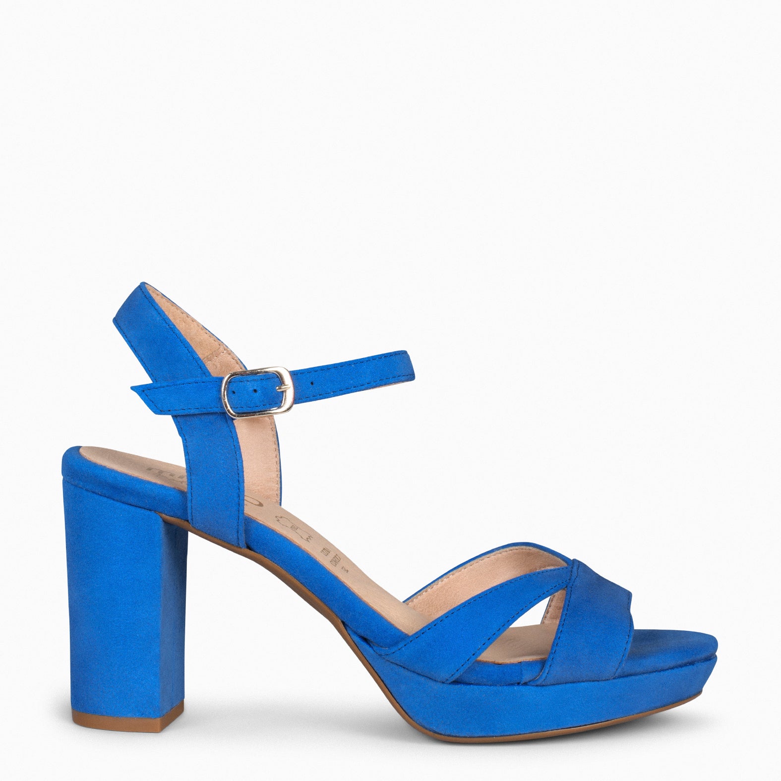 Sandalias de discount tacon azul marino