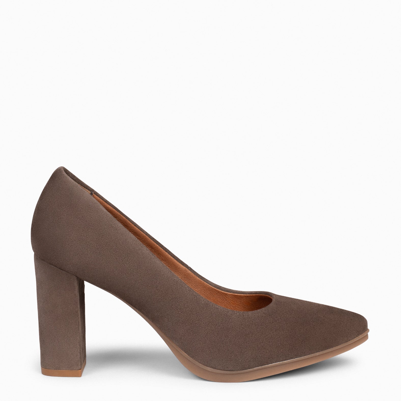 URBAN - Zapatos de tacón alto de ante MARRÓN