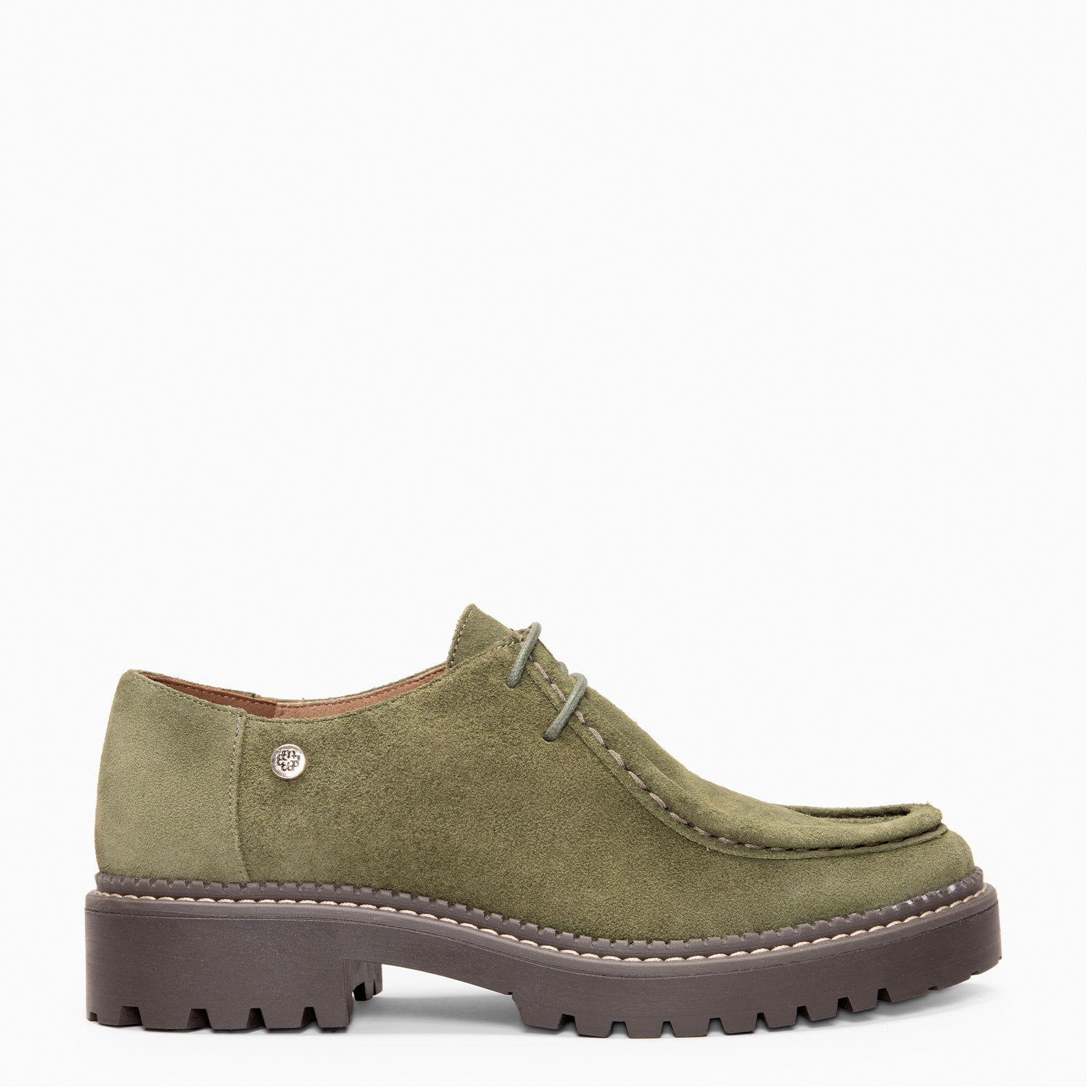 YALE - Mocassins à lacets et semelle crantée KAKI
