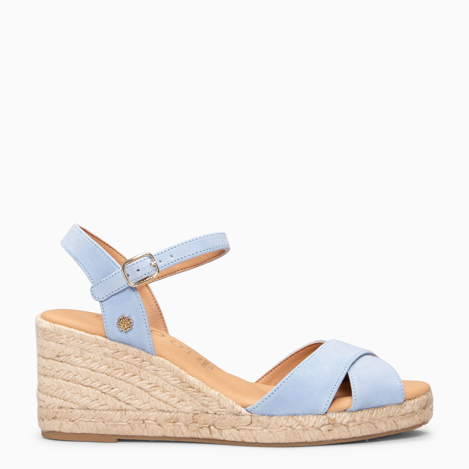 CALPE - Espadrilles à talon en daim BLEU