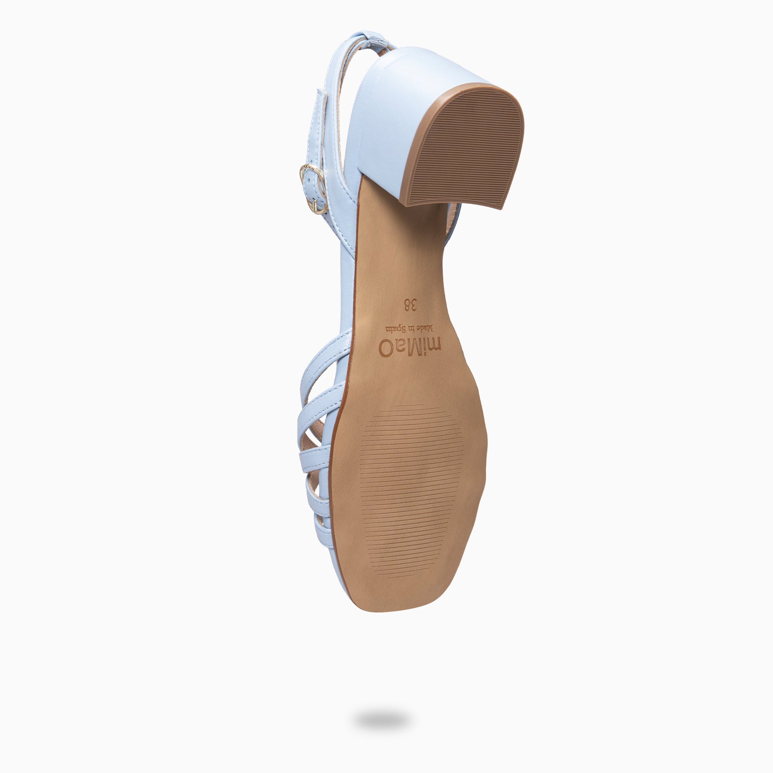 SIRA - Sandales à lanières et petit talon en cuir BLEU