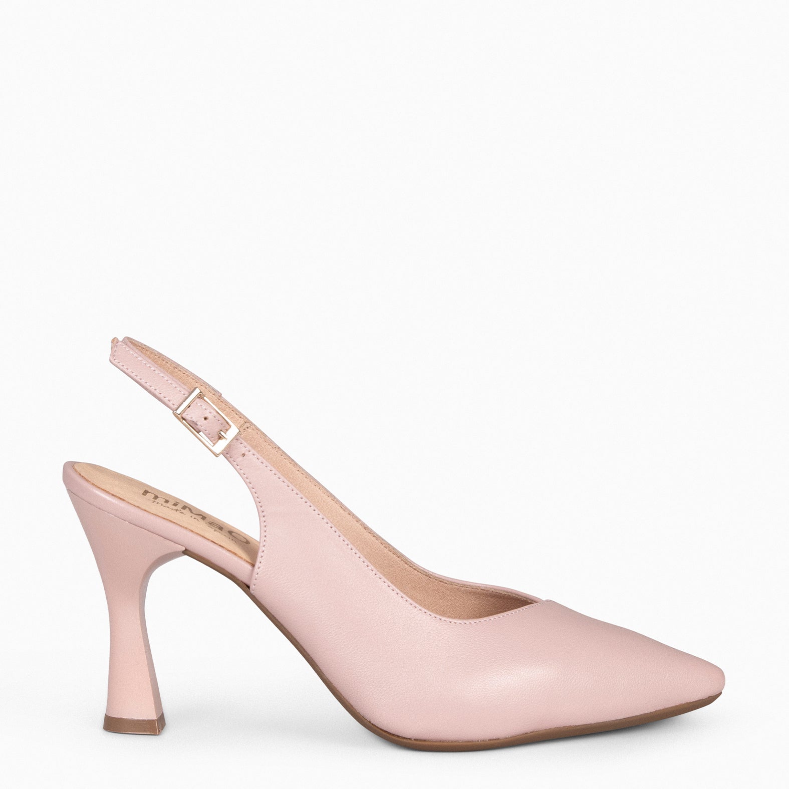 GLAM SLINGBACKS – Escarpins à talon slingbacks en cuir NUDE