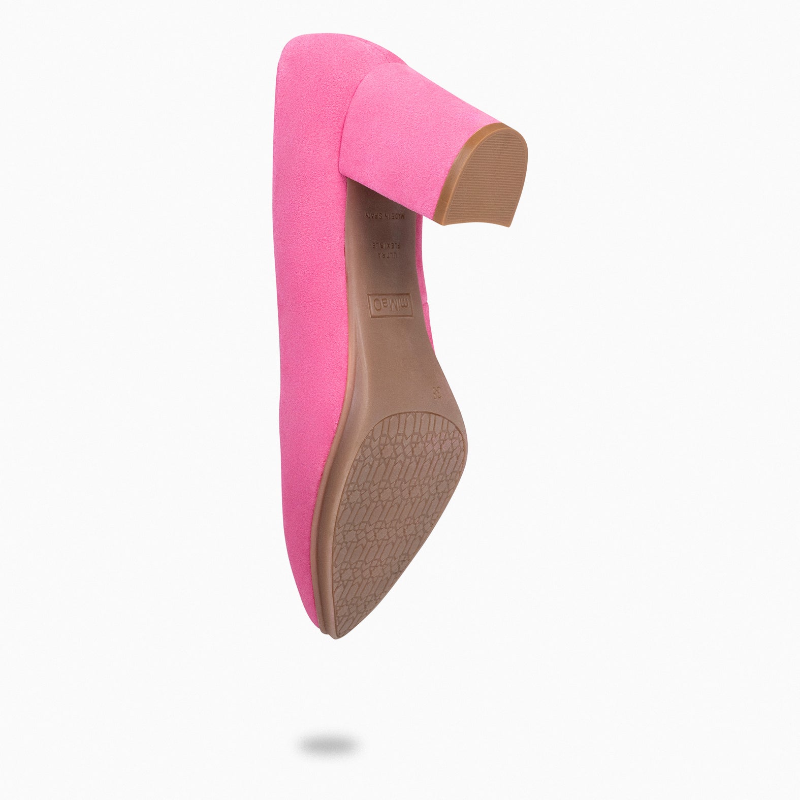 URBAN S - PINK mid-heeled suede shoes