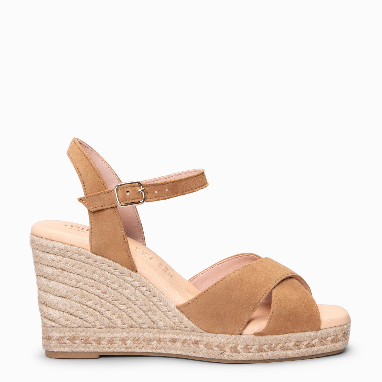 VERA - Cuña de esparto de ante CAMEL - miMaO ®