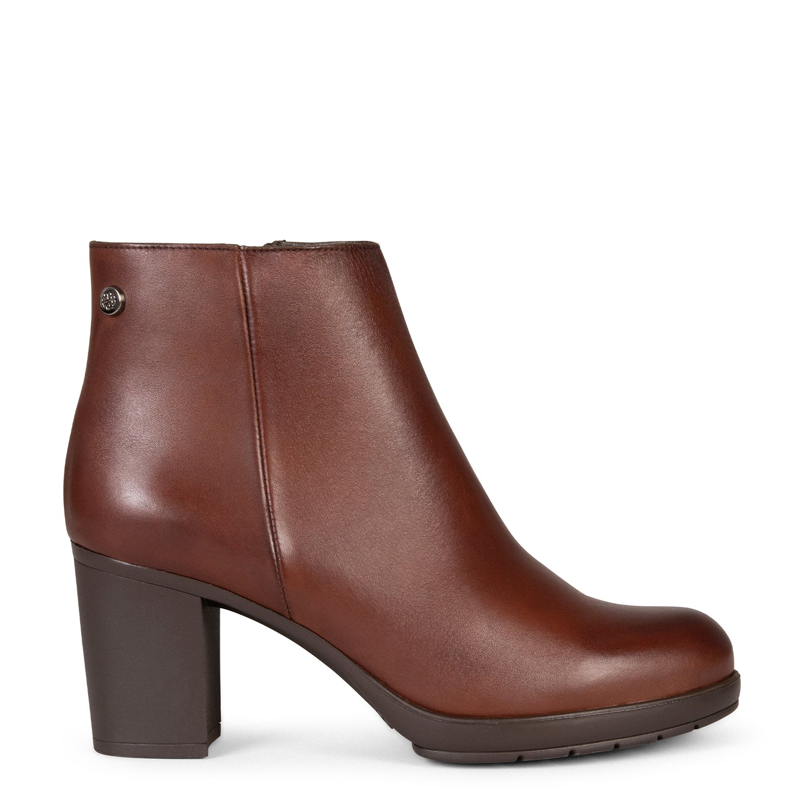 ZAGREB – BROWN Leather Booties