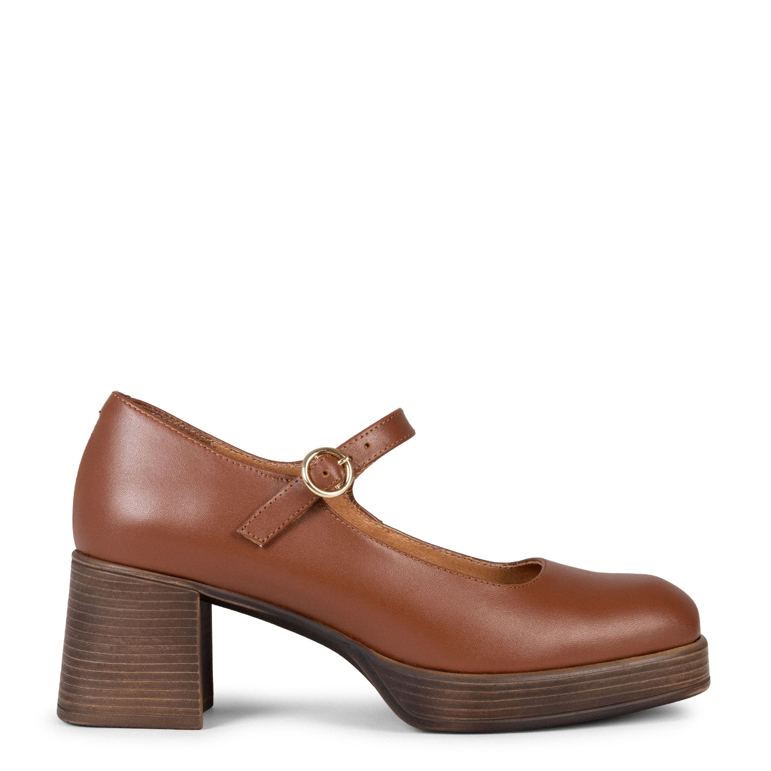 YEPES – BROWN High Heel Mary-Janes