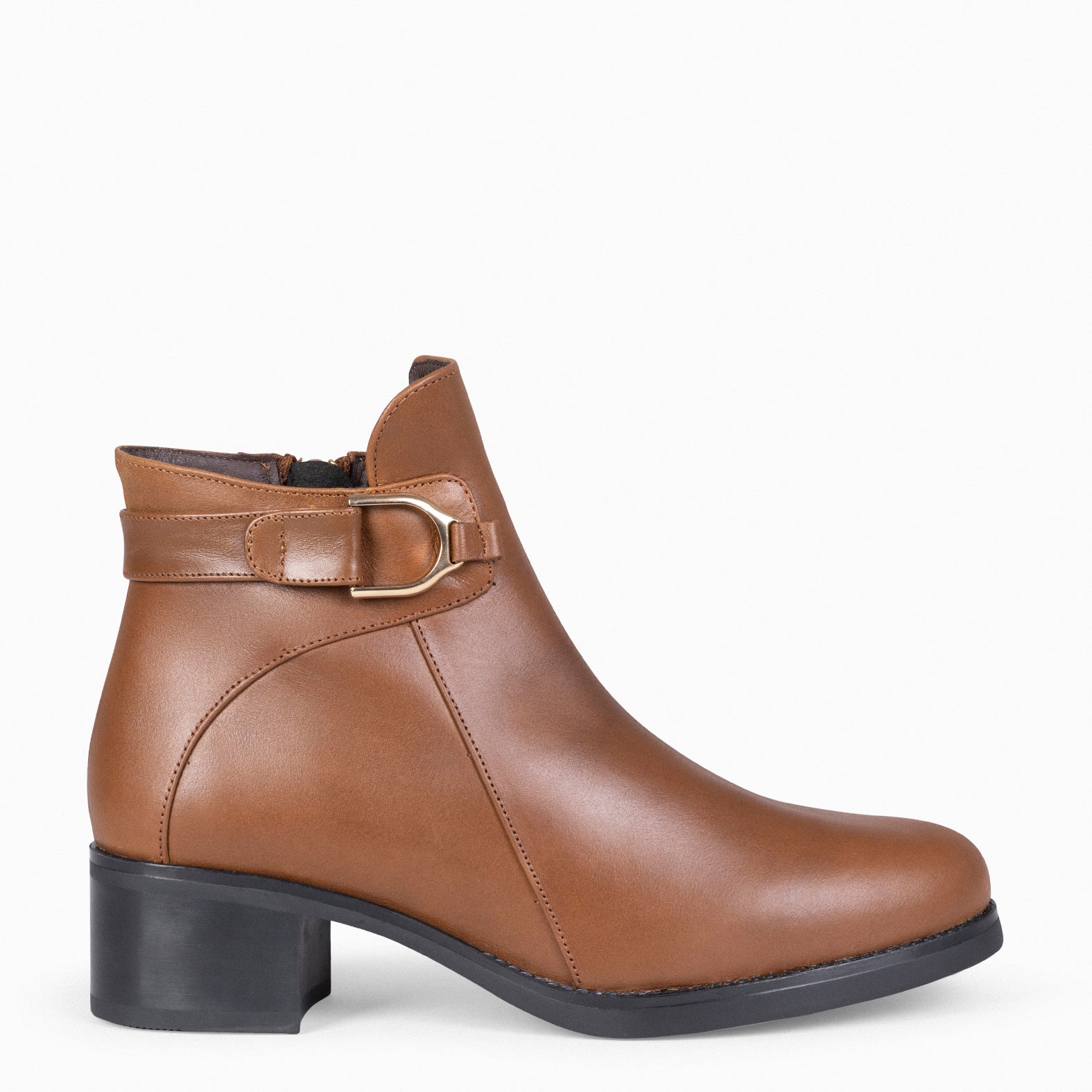 CARDIFF – CAMEL Women leather booties 