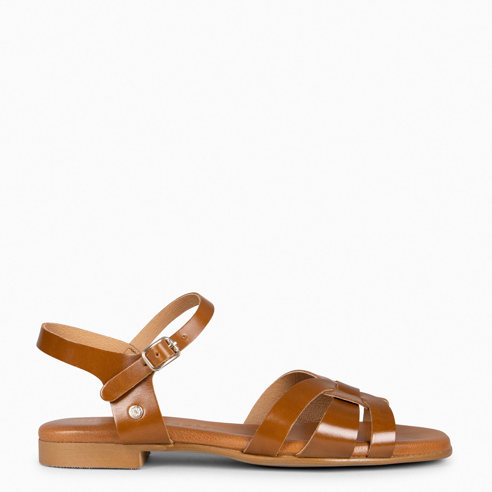 LIVIA -  CAMEL Elegant flat sandals