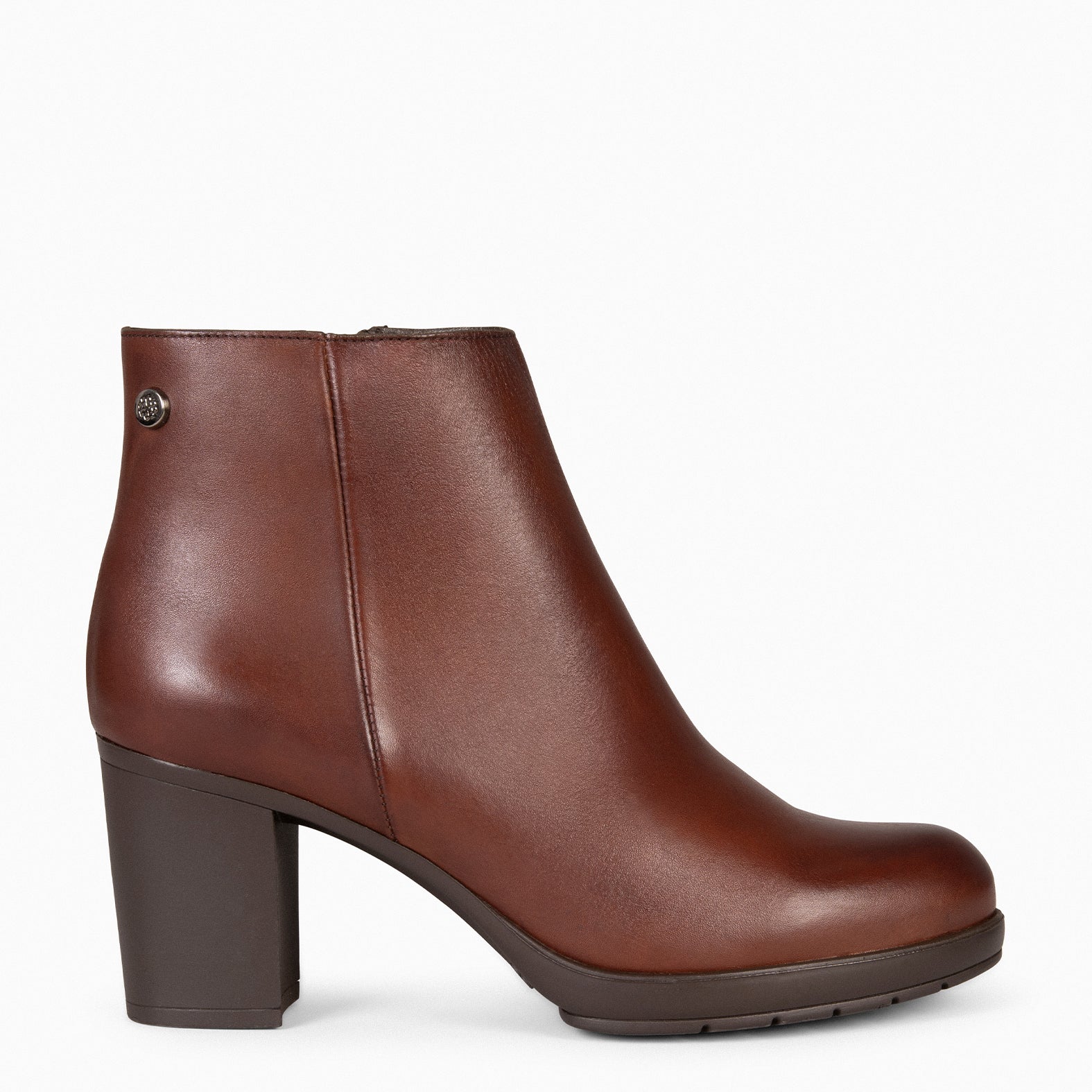 ZAGREB – BROWN Leather Booties