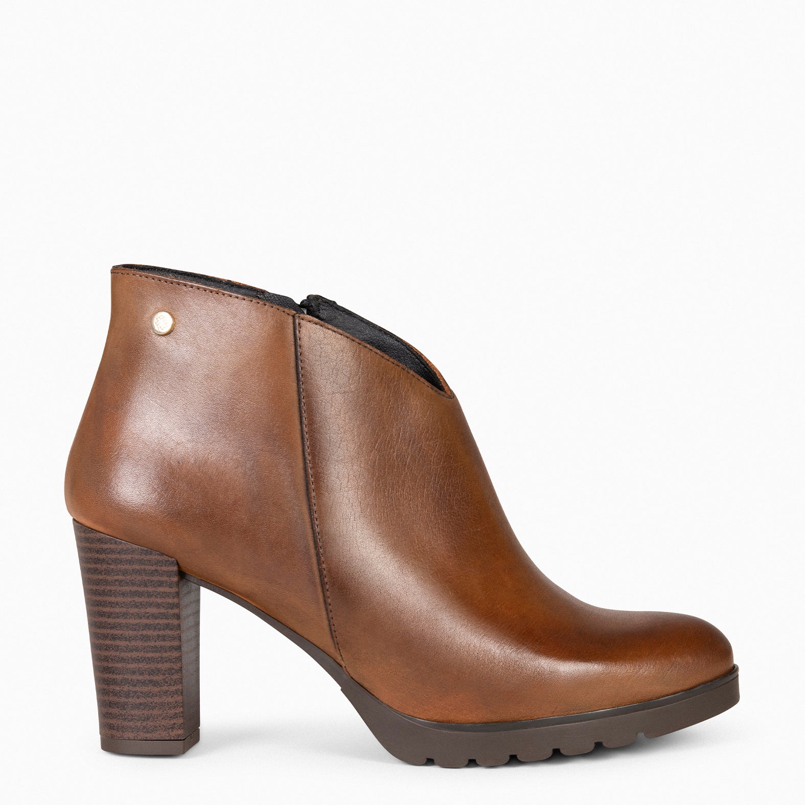 CLASSIC – LEATHER Women's Ankle Boots with heel