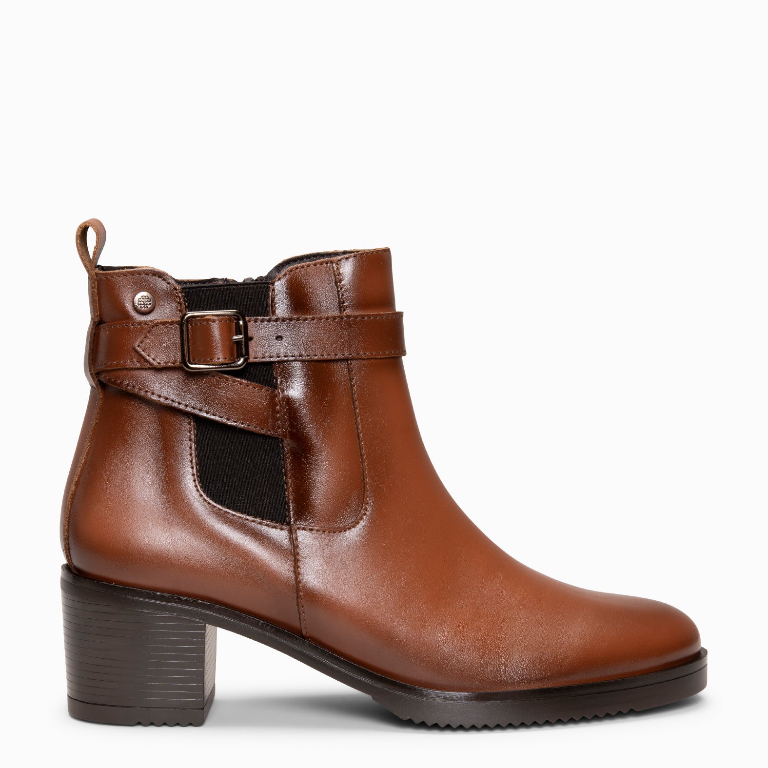 LEMY - Botines CAMEL de piel de napa