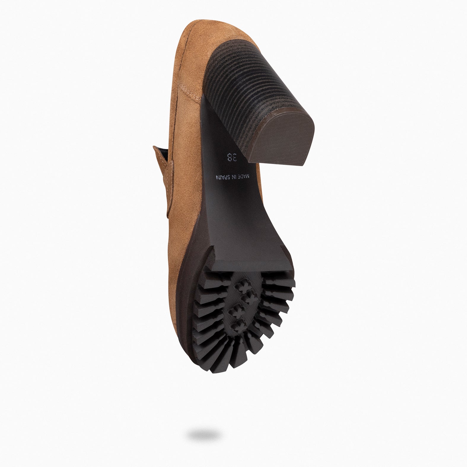 TREND – CAMEL high heel moccasins with platform 