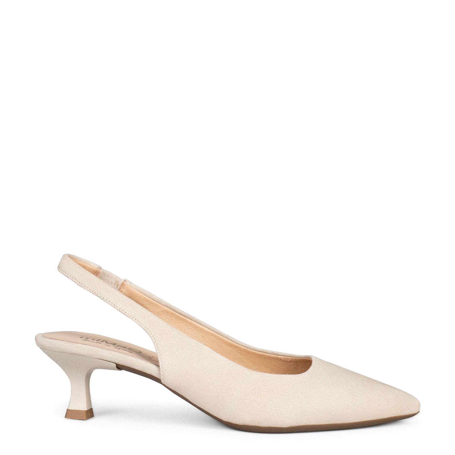 Beige low heel sales shoes