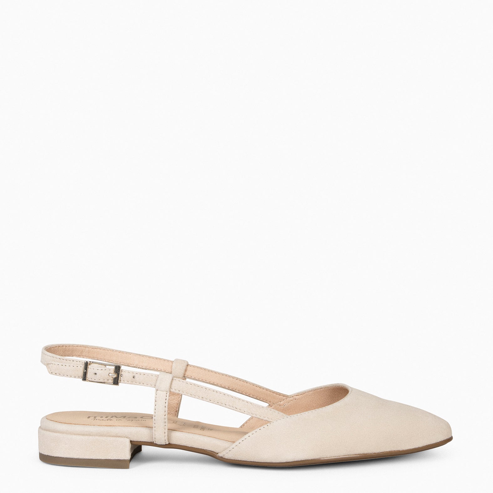 BRUNCH – Chaussures Slingbacks plates TAUPE