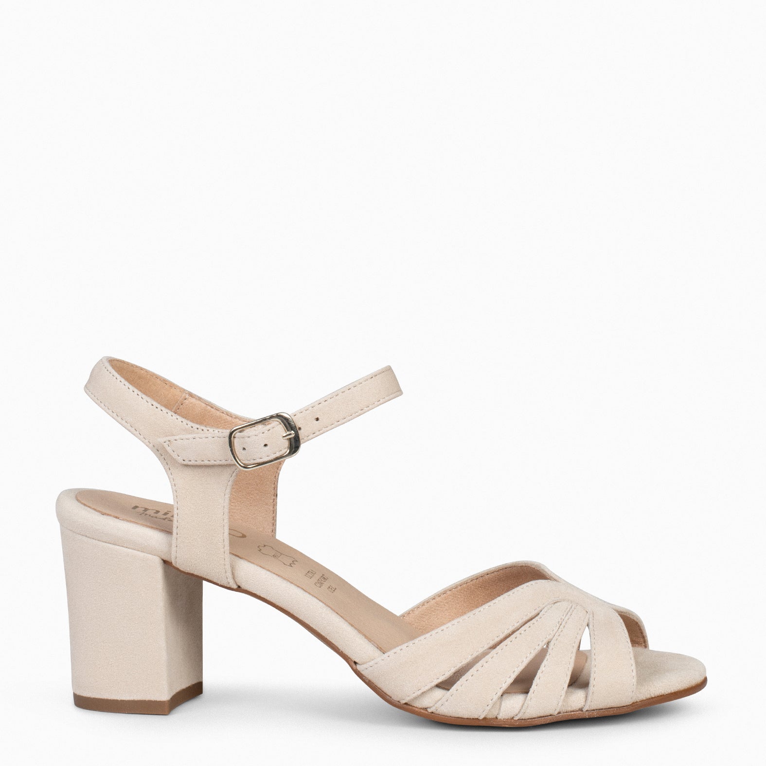 MUSE – BEIGE block heel sandals