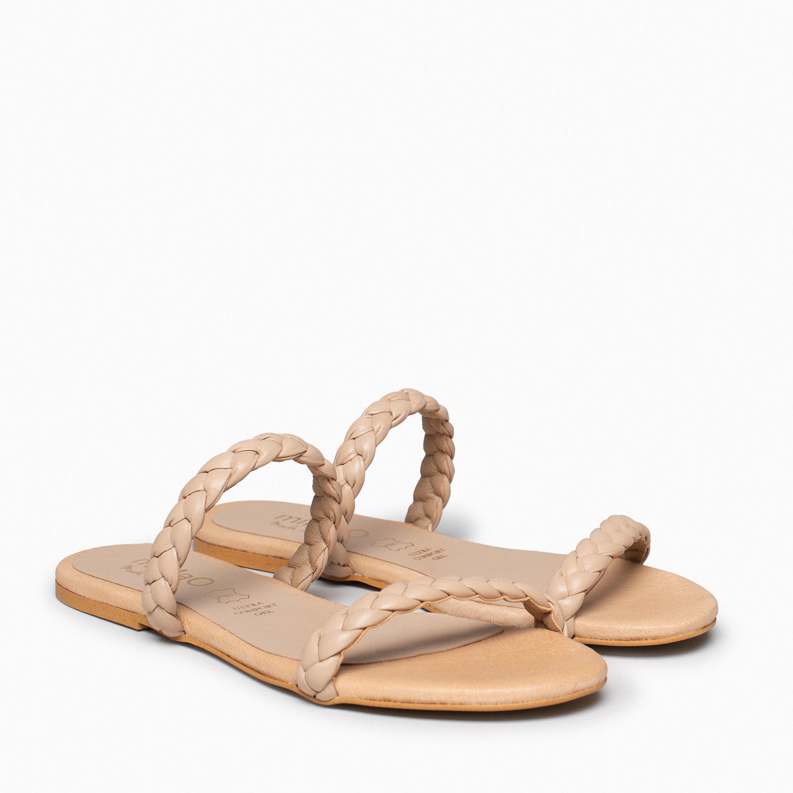 Sandalia discount plana camel