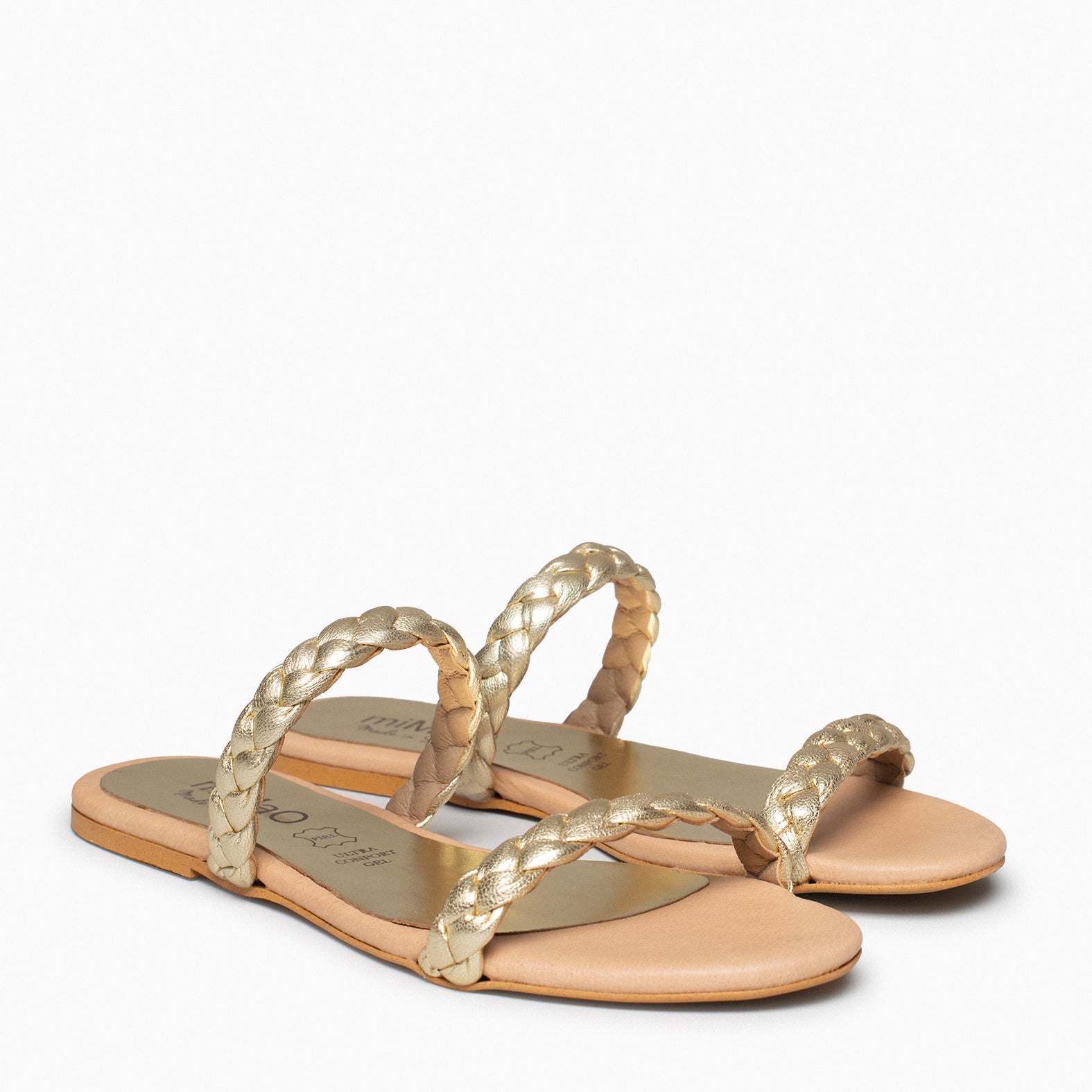 DAILY – GOLDEN FLAT SANDAL WITH BRAIDS
