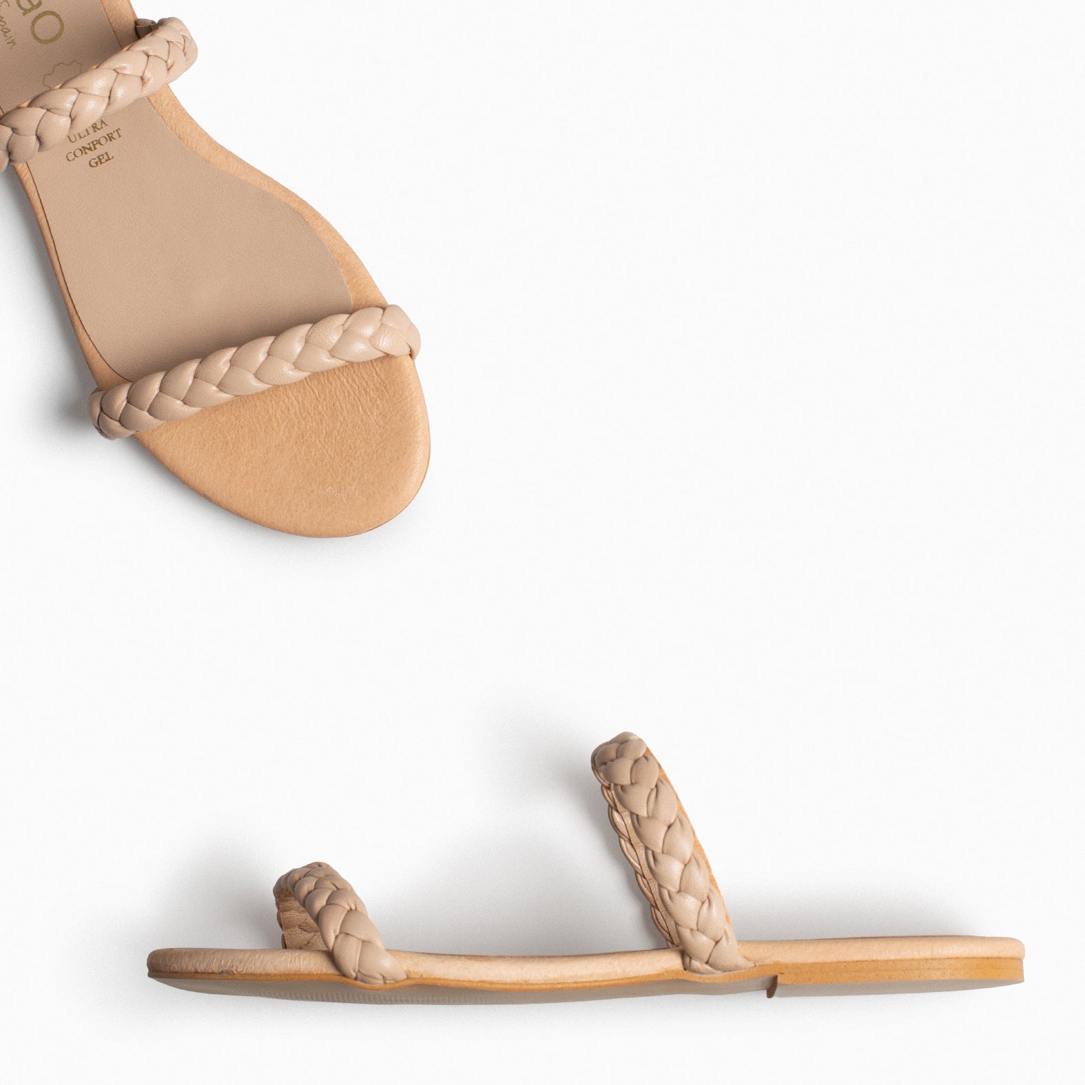 DAILY – CAMEL FLAT SANDAL WITH BRAIDS