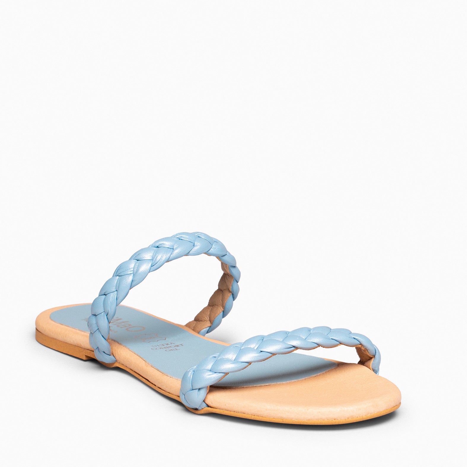 DAILY – BLUE FLAT SANDAL WITH BRAIDS