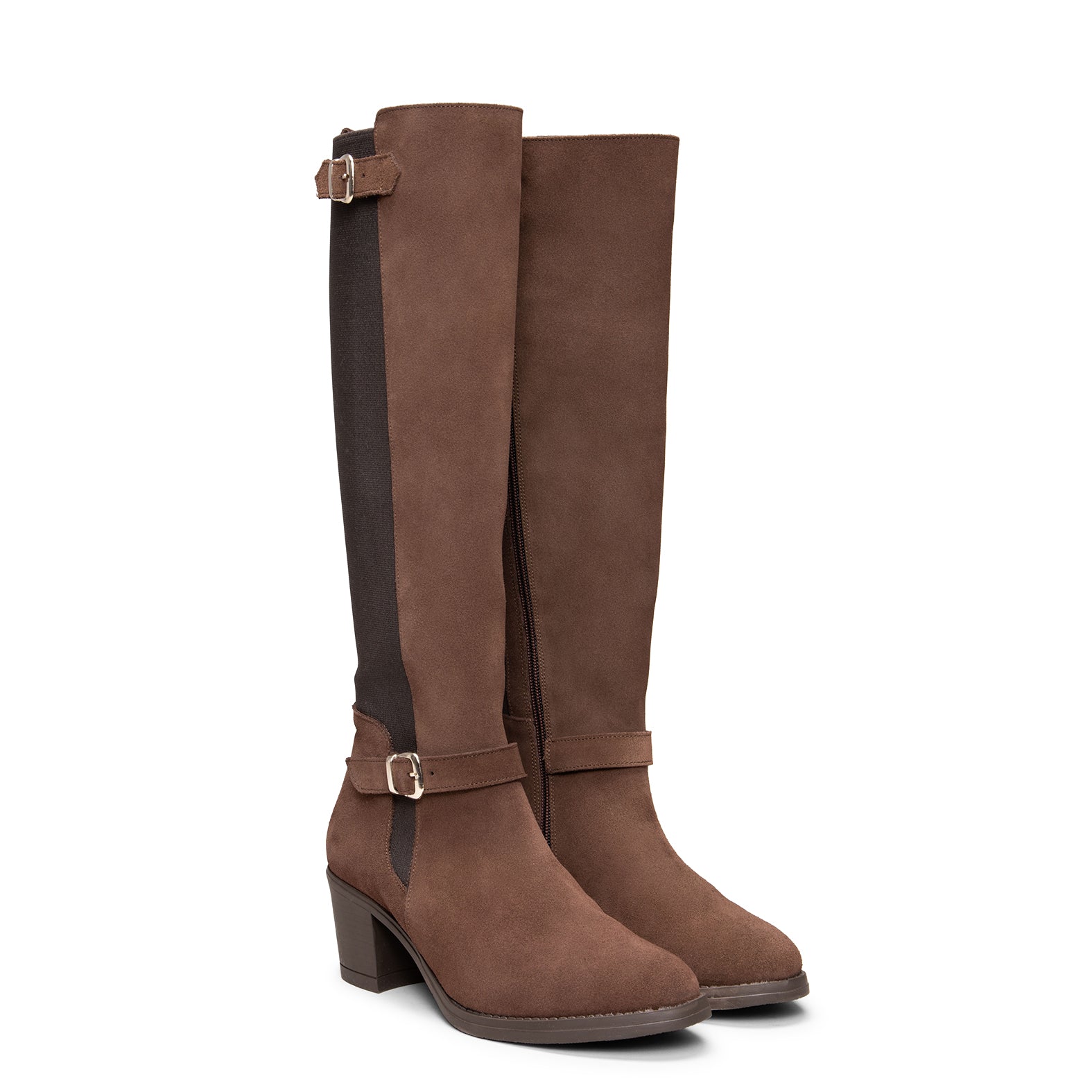 SENA – BROWN Boots with elastic shaft