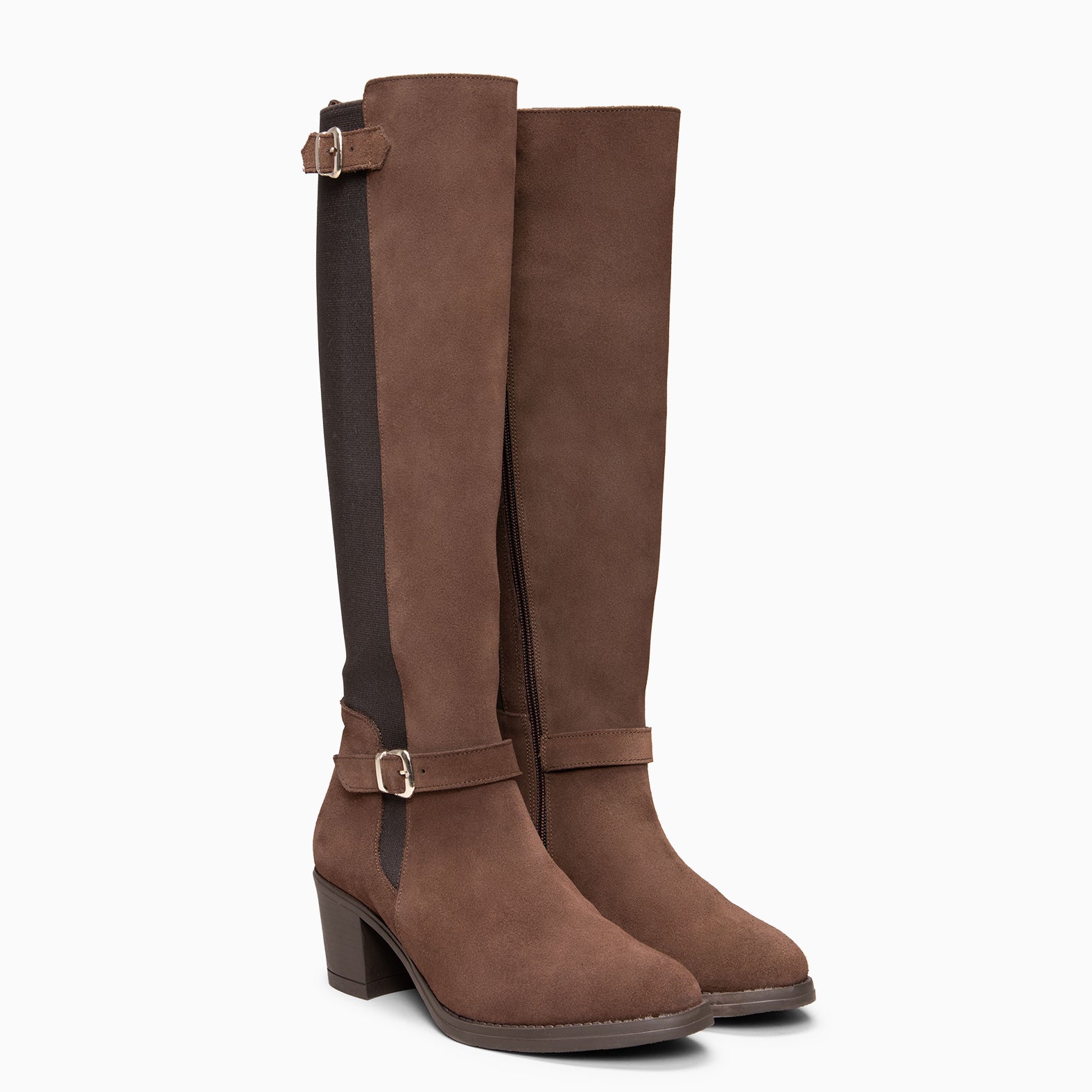 SENA – BROWN Boots with elastic shaft