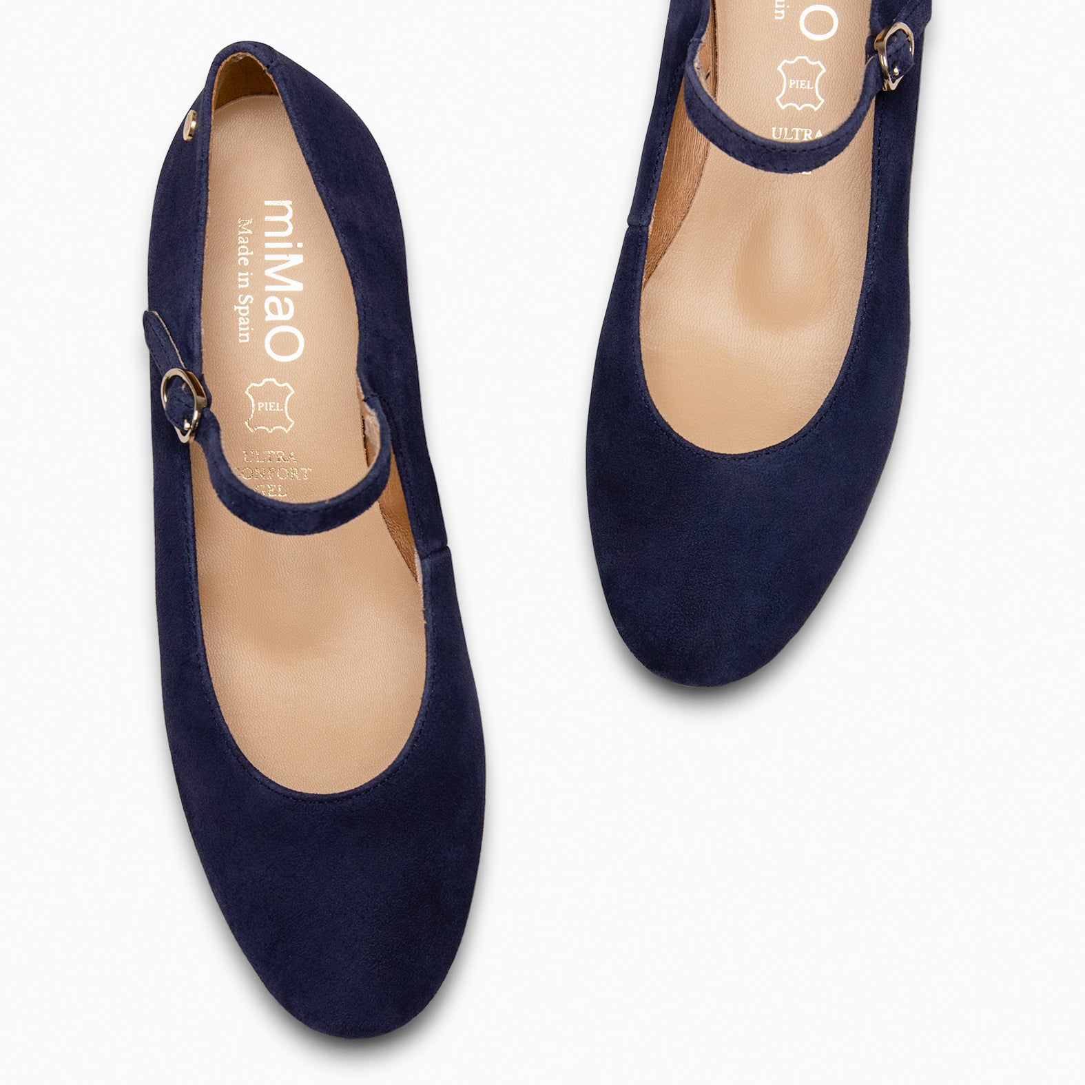 NORA - Merceditas con tacón bajo MARINO