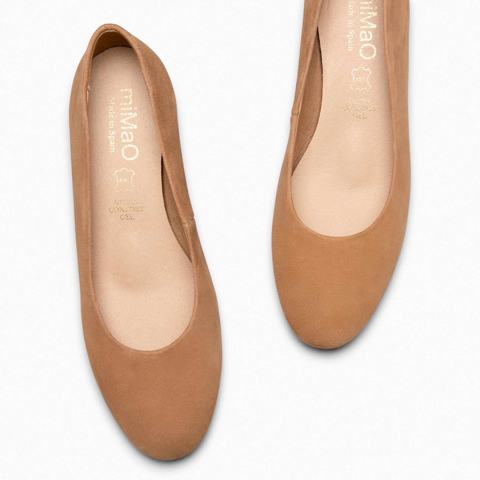 URBAN REDONDO - Zapatos de tacón bajo de ante CAMEL - miMaO ®