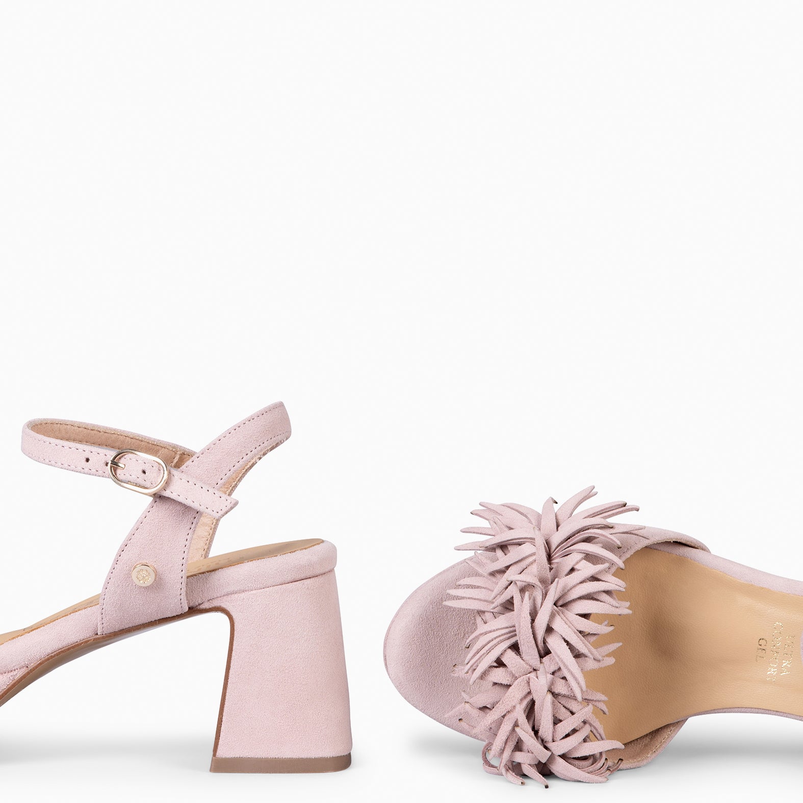 POMPÓN - Sandalias de tacón de vestir ROSA CLARO - miMaO ®